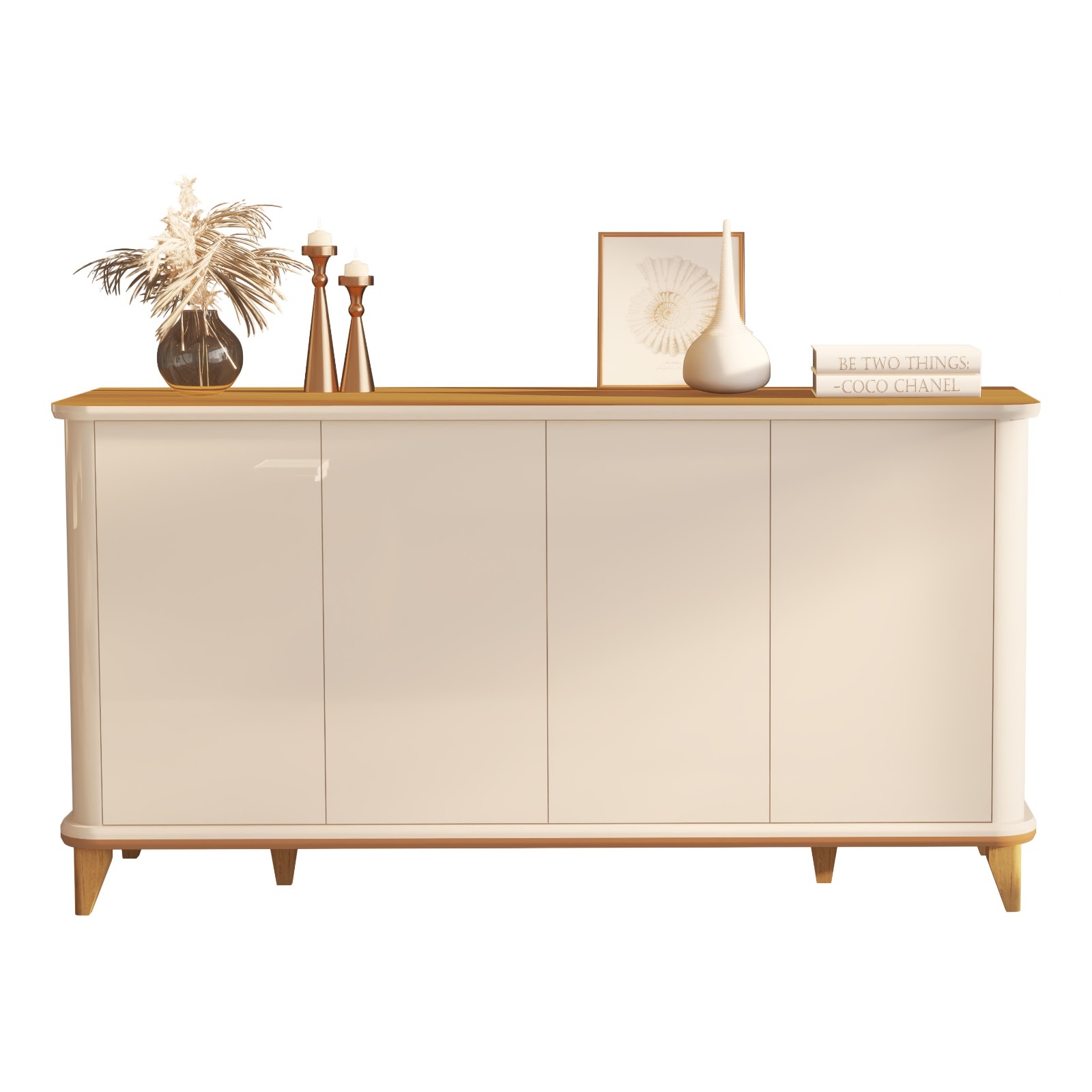 Galeria Buffet Aron 1.60 - Off White + Cedro