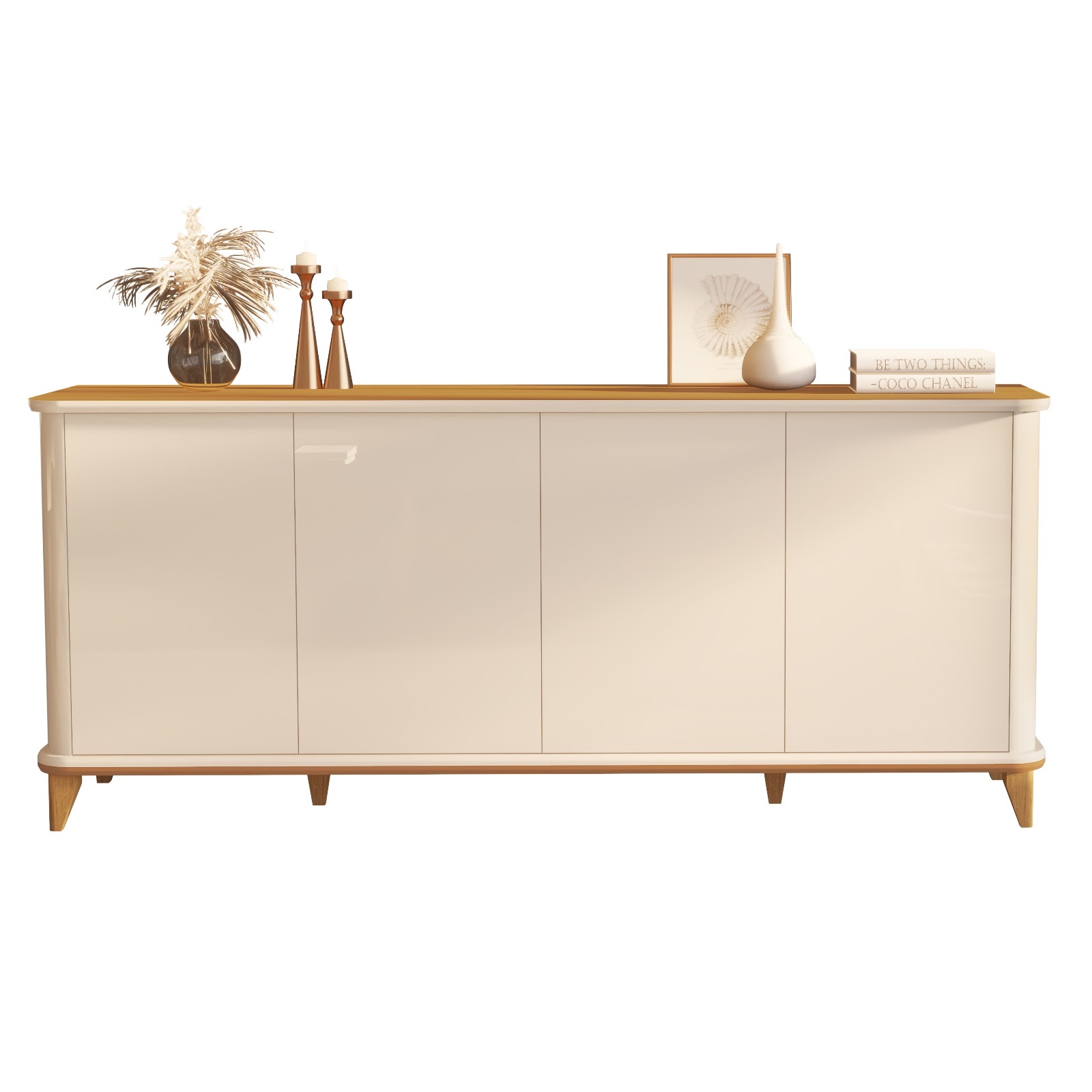 Galeria Buffet Aron 2.00 - Off White + Cedro