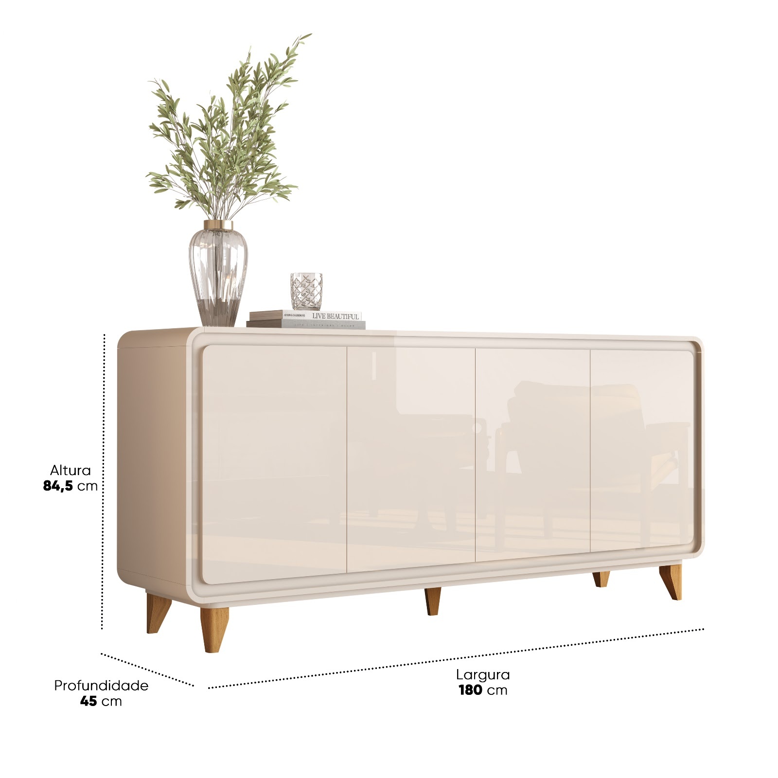 Galeria Buffet Liv 1.80 - Off White
