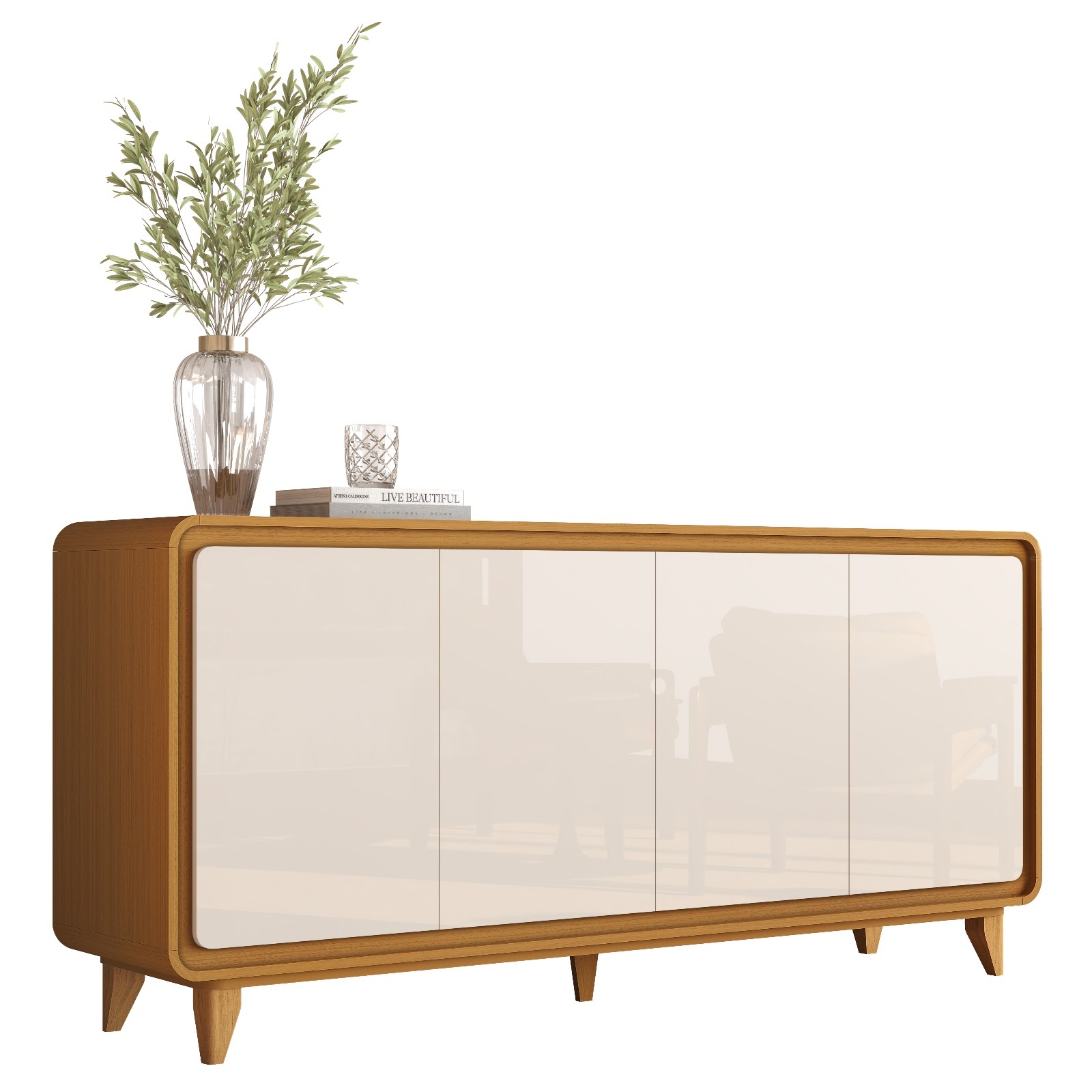 Galeria Buffet Liv 1.80 - Cedro + Off White
