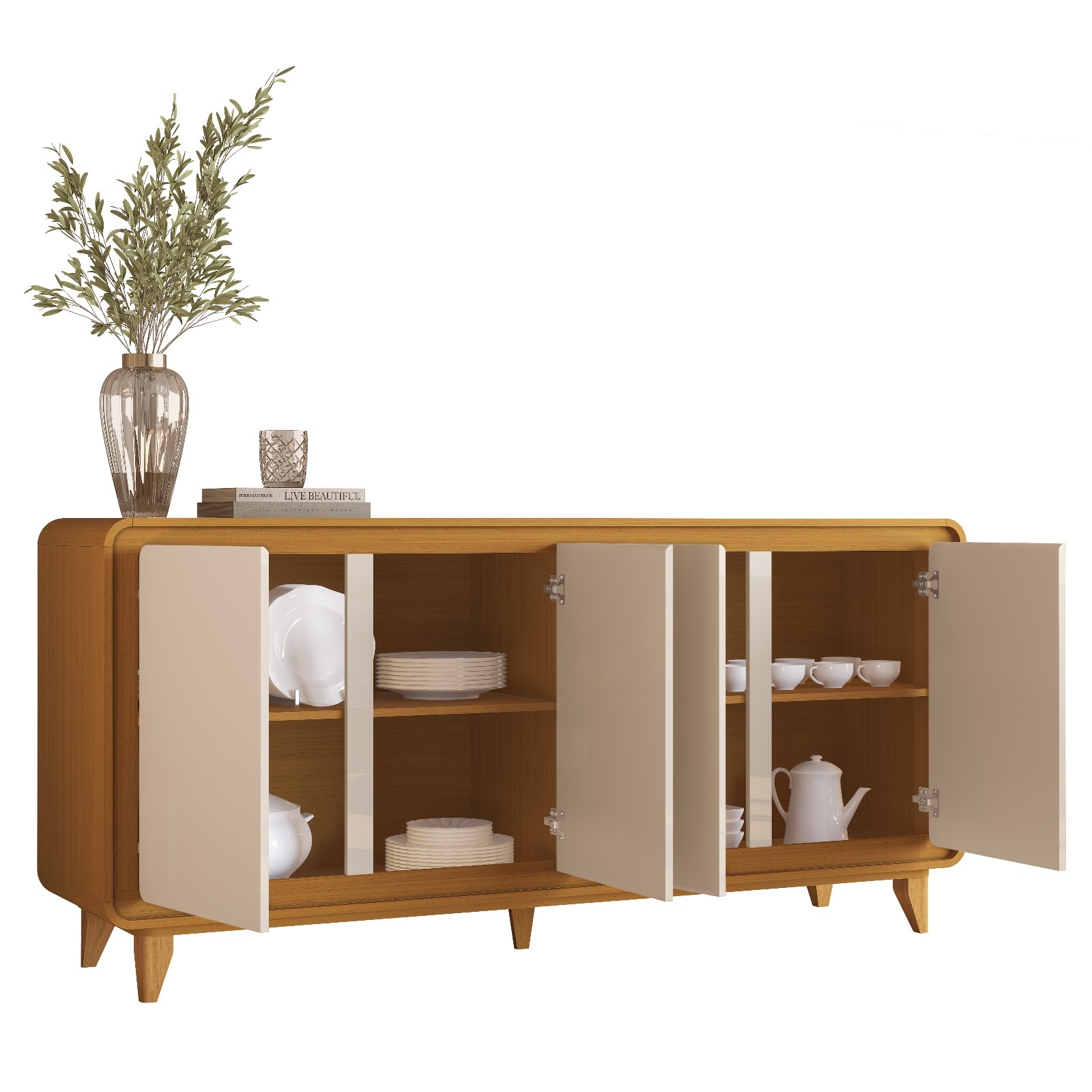 Galeria Buffet Liv 1.80 - Cedro + Off White