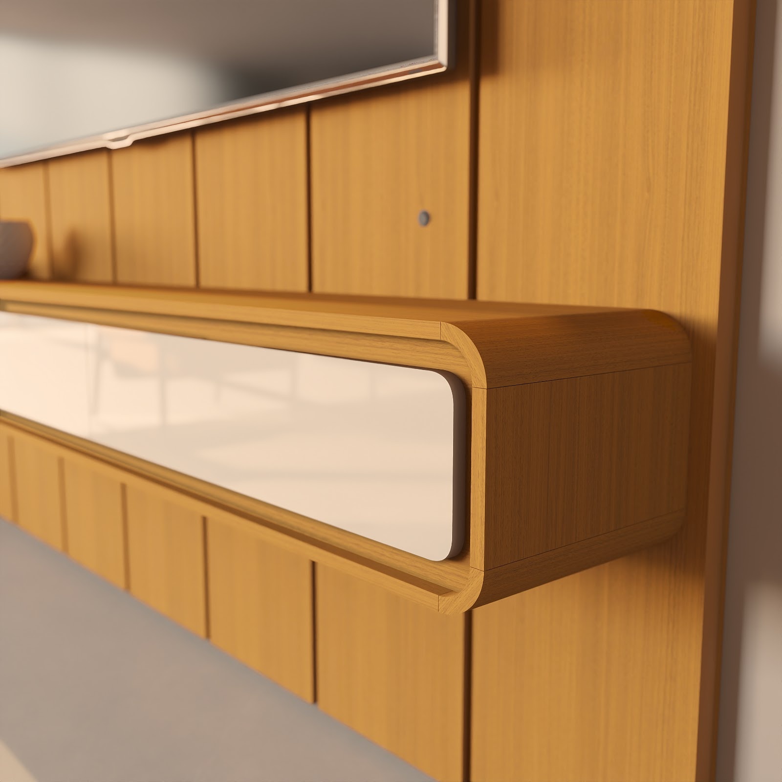 Galeria Home Suspenso Liv 2.18 - Cedro + Cedro/Off White