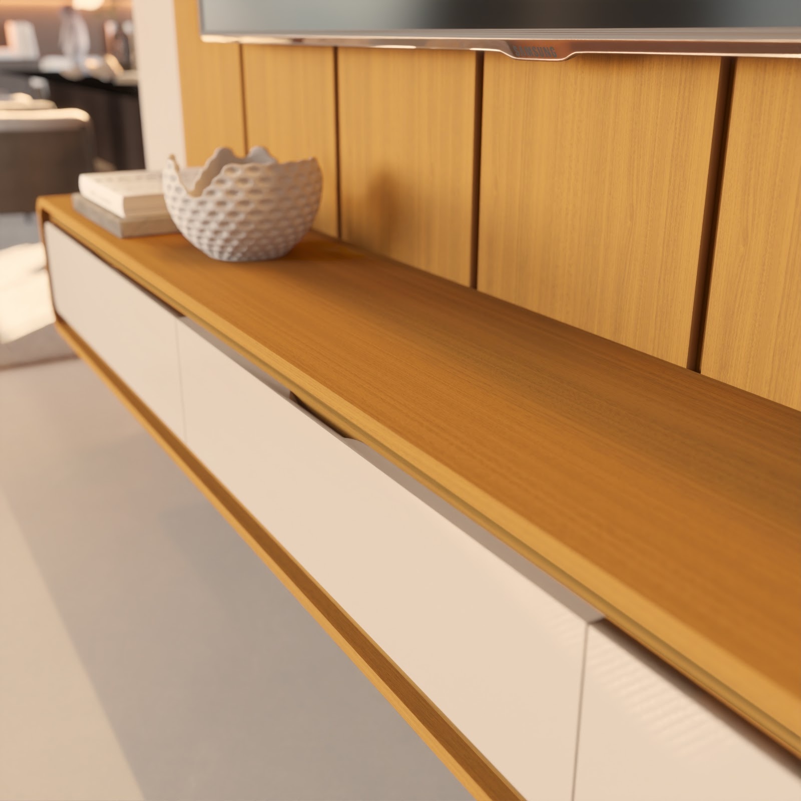 Galeria Home Suspenso Liv 2.18 - Cedro + Cedro/Off White