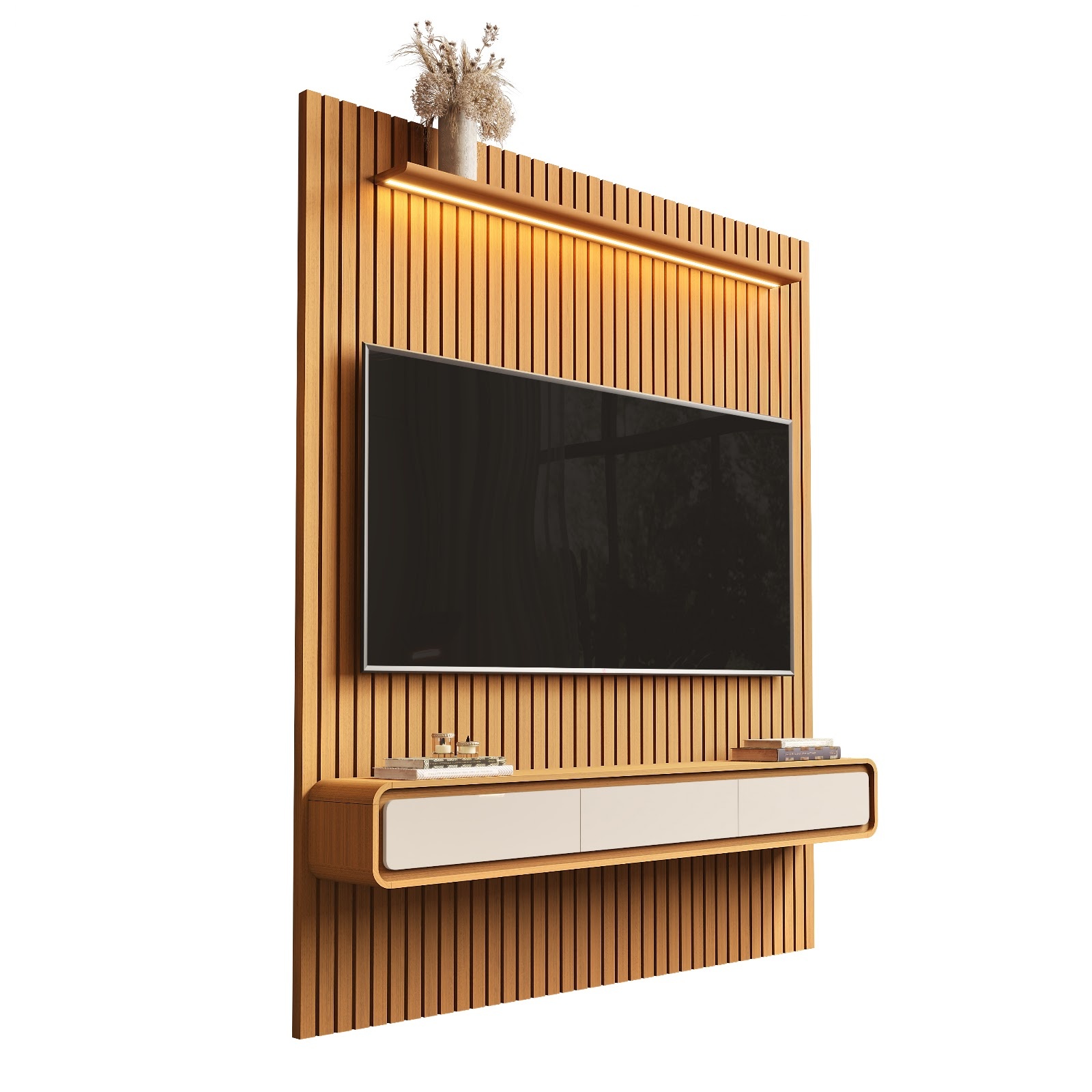 Galeria Home Suspenso Trevi 1.90 - Cedro + Cedro/Off White