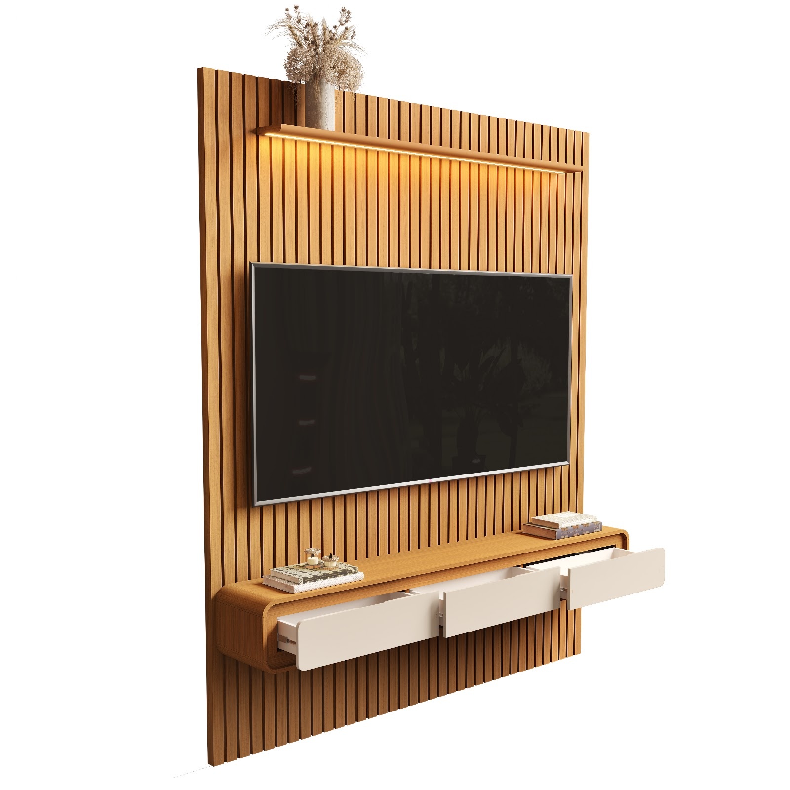 Galeria Home Suspenso Trevi 1.90 - Cedro + Cedro/Off White