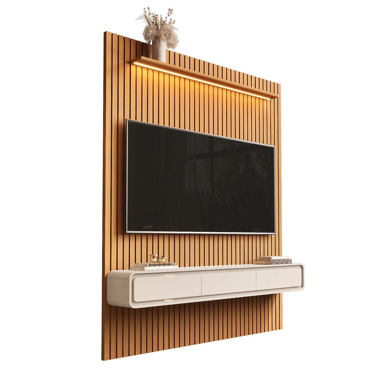 Galeria Home Suspenso Trevi 1.90 - Cedro + Off White