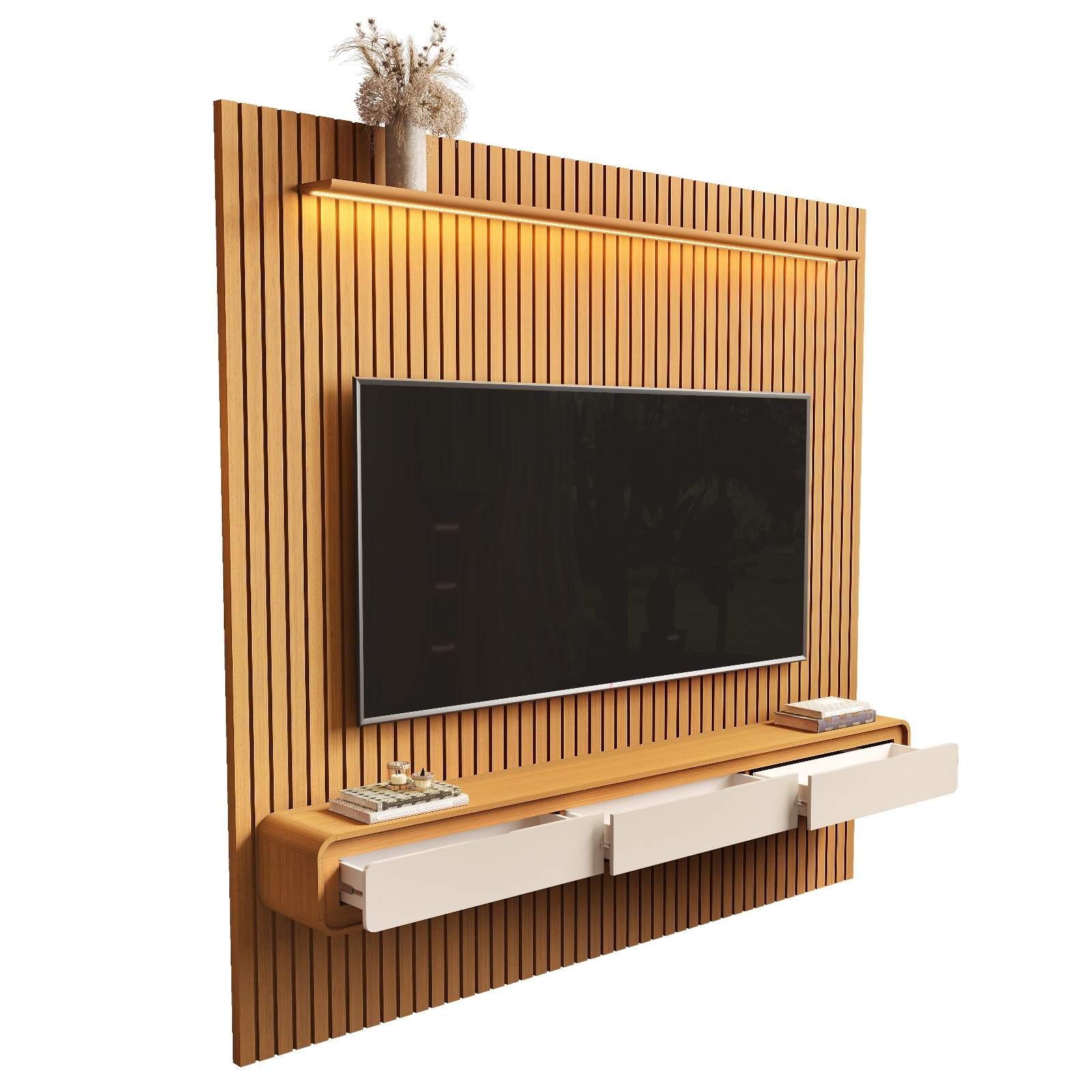 Galeria Home Suspenso Trevi 2.30 - Cedro + Cedro/Off White