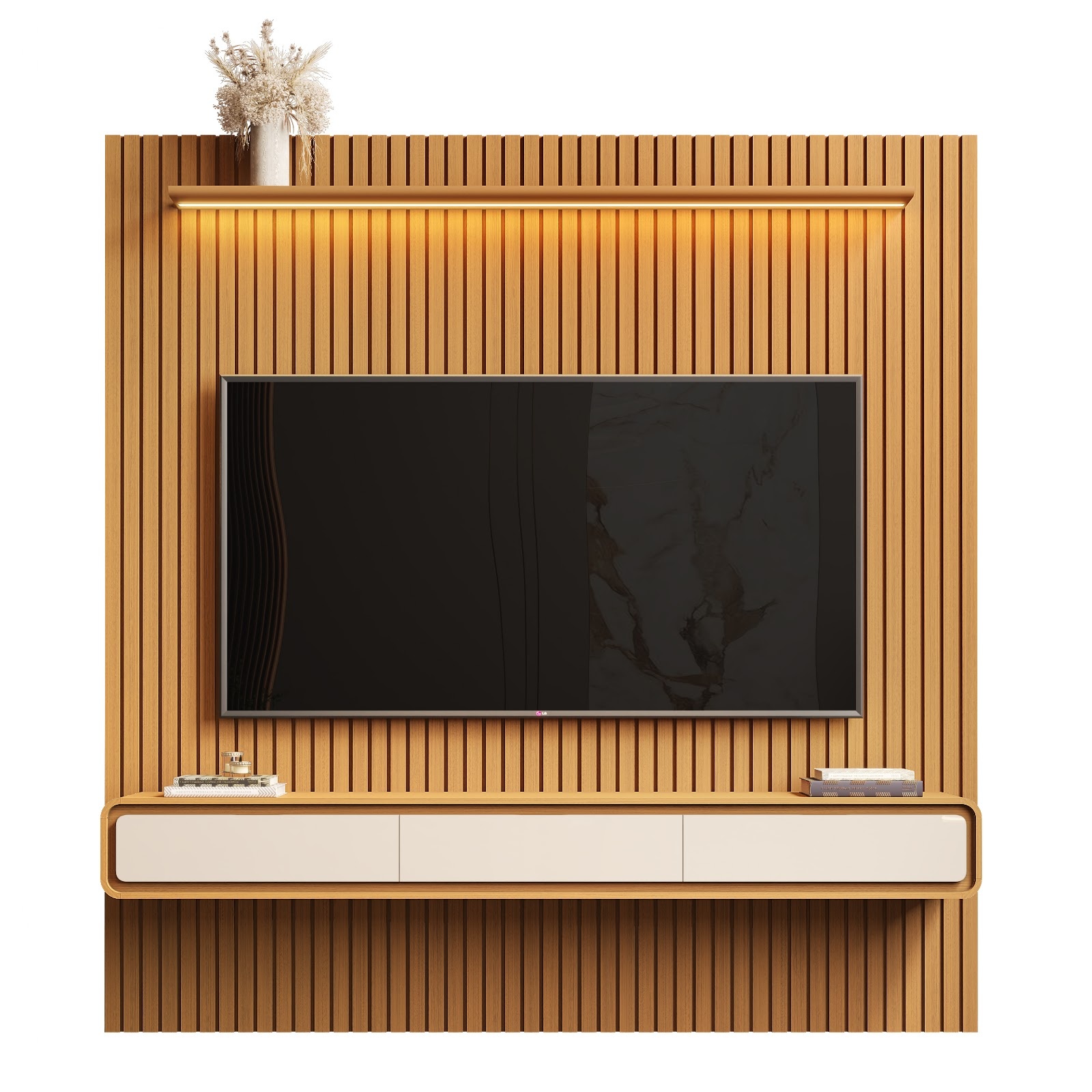 Galeria Home Suspenso Trevi 2.30 - Cedro + Cedro/Off White