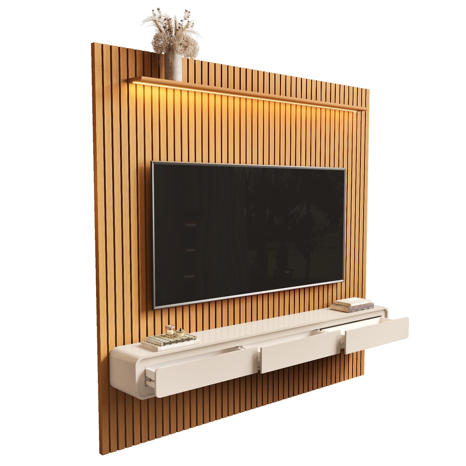 Galeria Home Suspenso Trevi 2.30 - Cedro + Off White