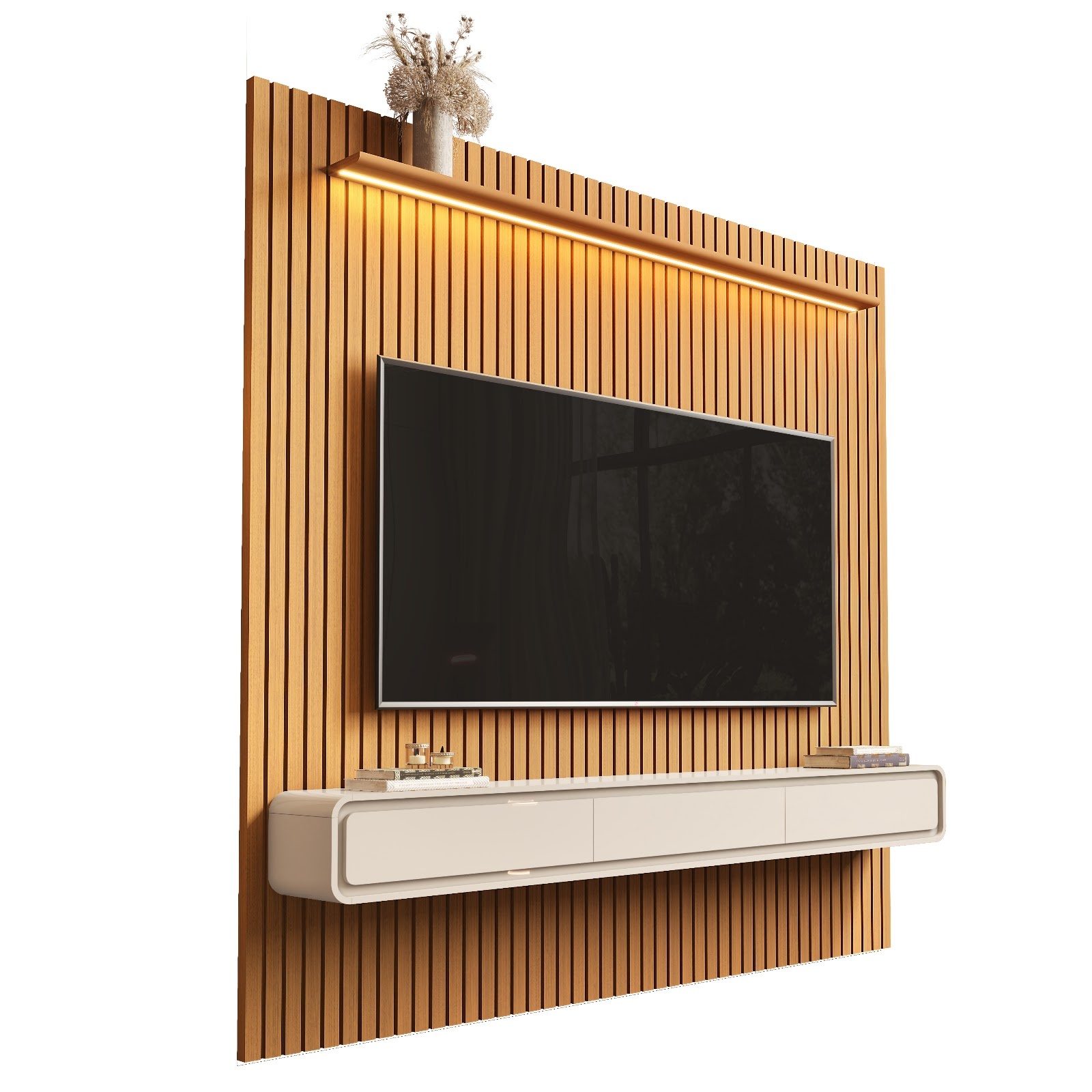 Galeria Home Suspenso Trevi 2.30 - Cedro + Off White