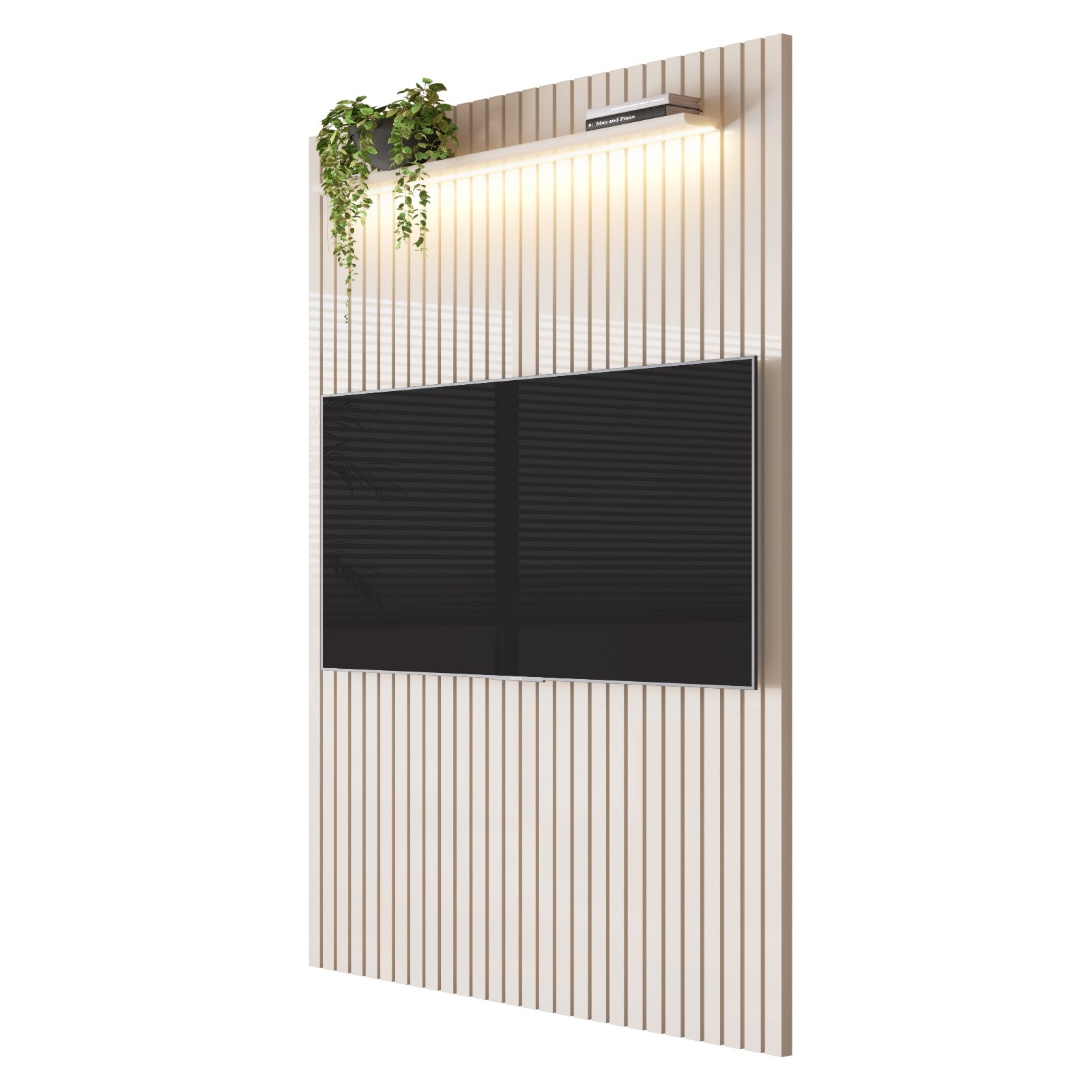 Galeria Painel Arbo 1.40 com LED - Off White
