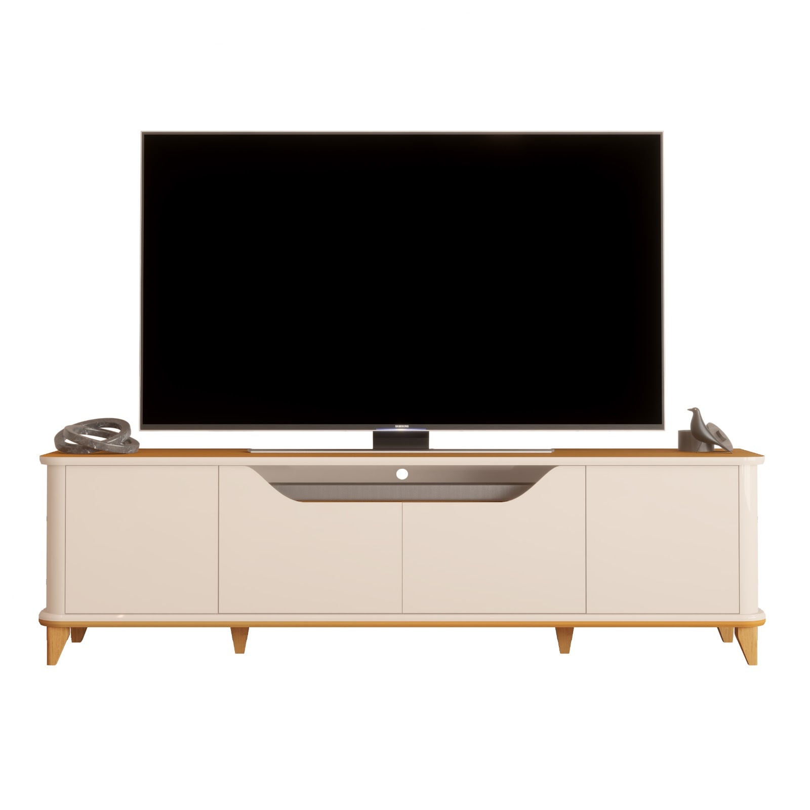 Galeria Rack Aron 2.00 - Off White + Cedro