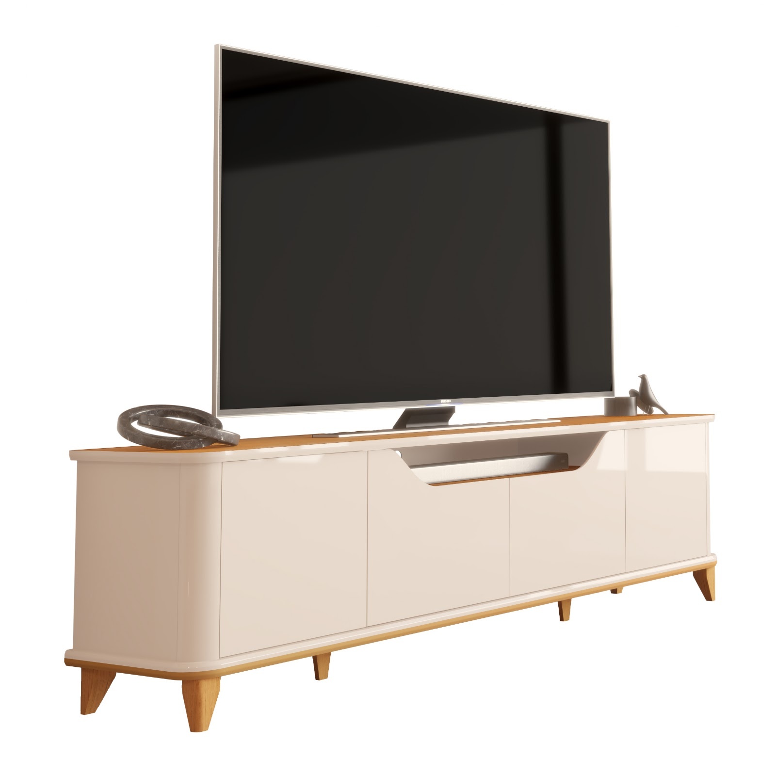 Galeria Rack Aron 2.00 - Off White + Cedro