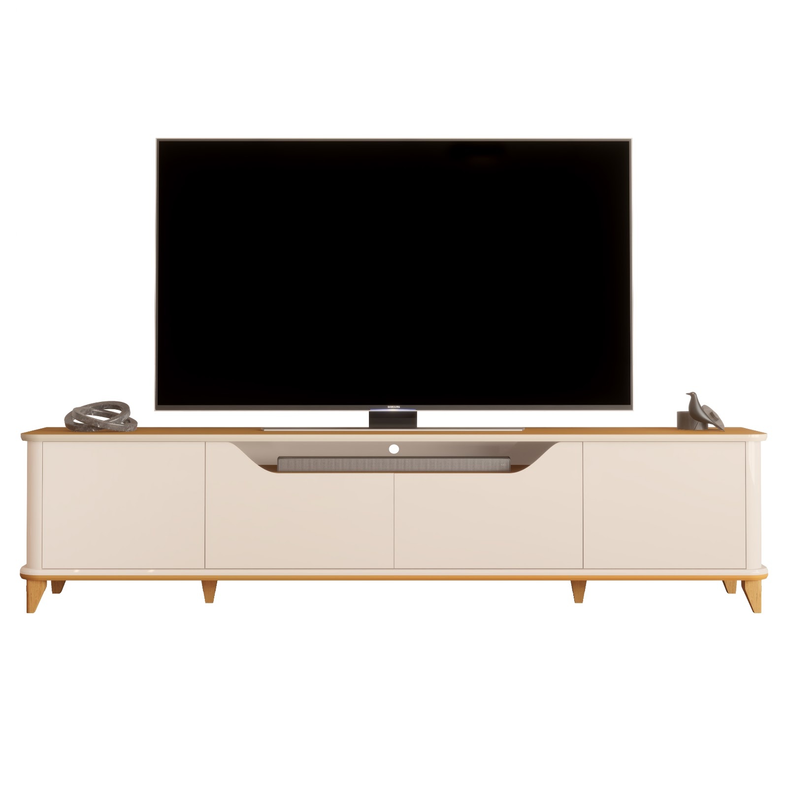 Galeria Rack Aron 2.40 - Off White + Cedro