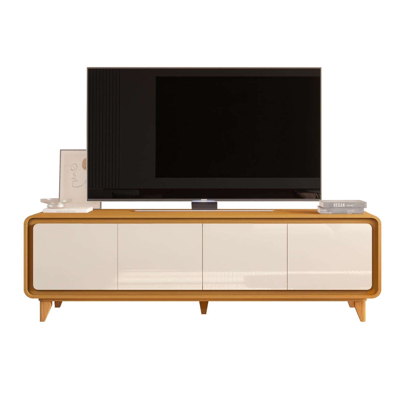 Galeria Rack Liv 1.80 - Cedro + Off White