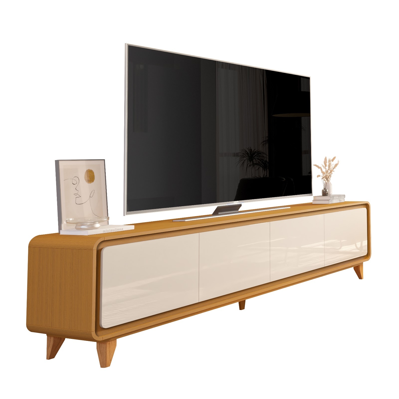 Galeria Rack Liv 2.18 - Cedro + Off White