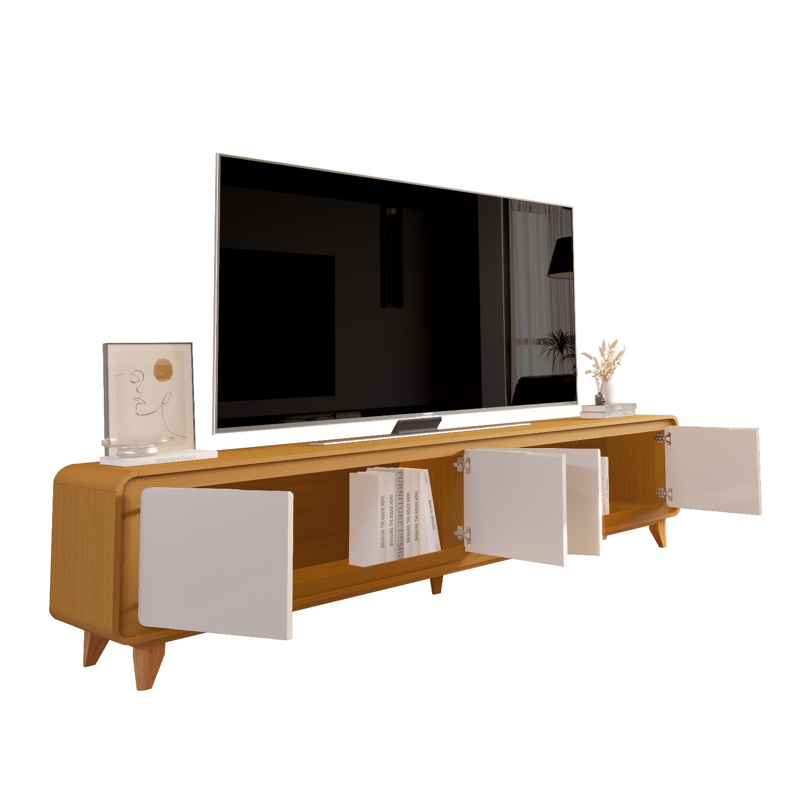 Galeria Rack Liv 2.18 - Cedro + Off White