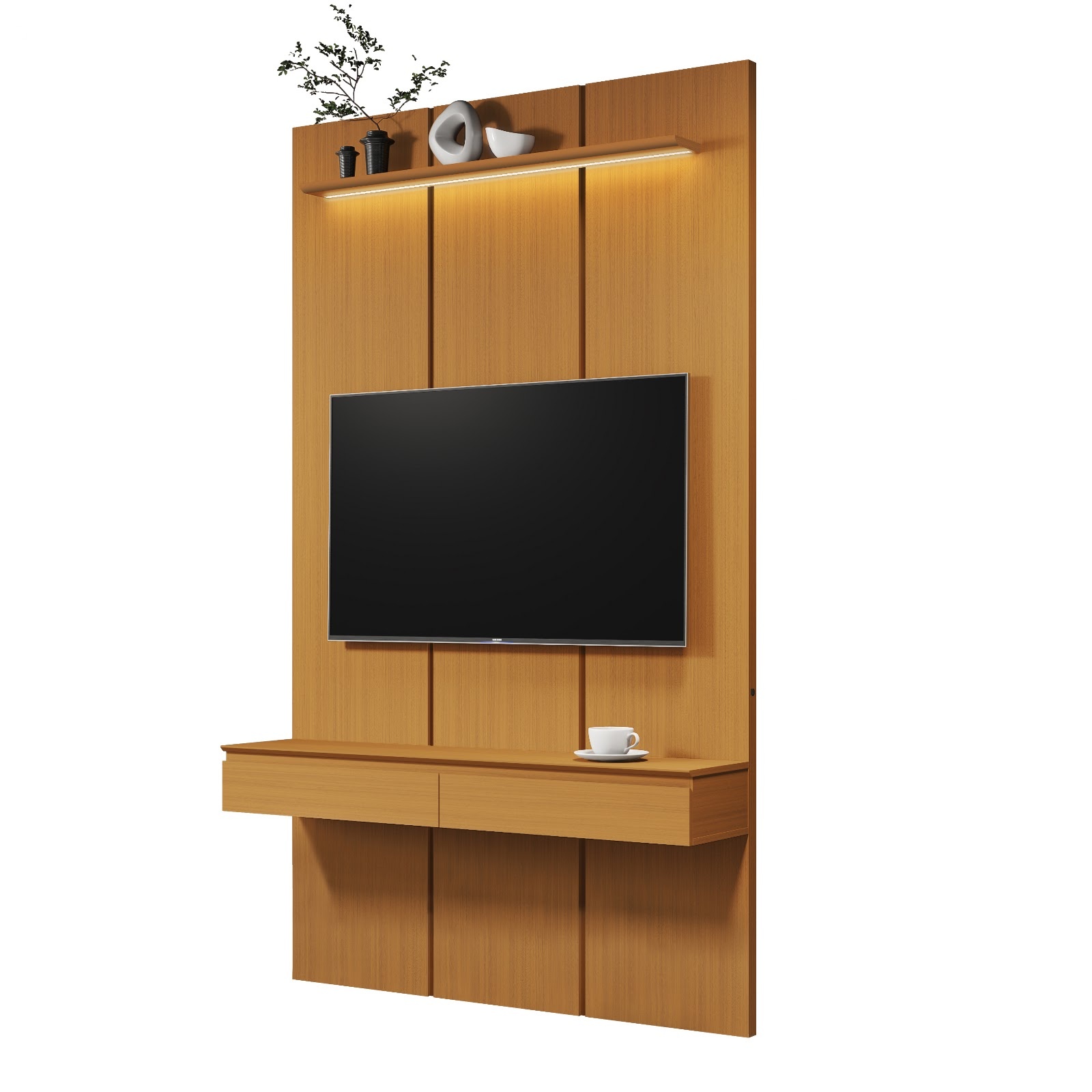 Galeria Home Suspenso Estone 1.35 com LED - Cedro