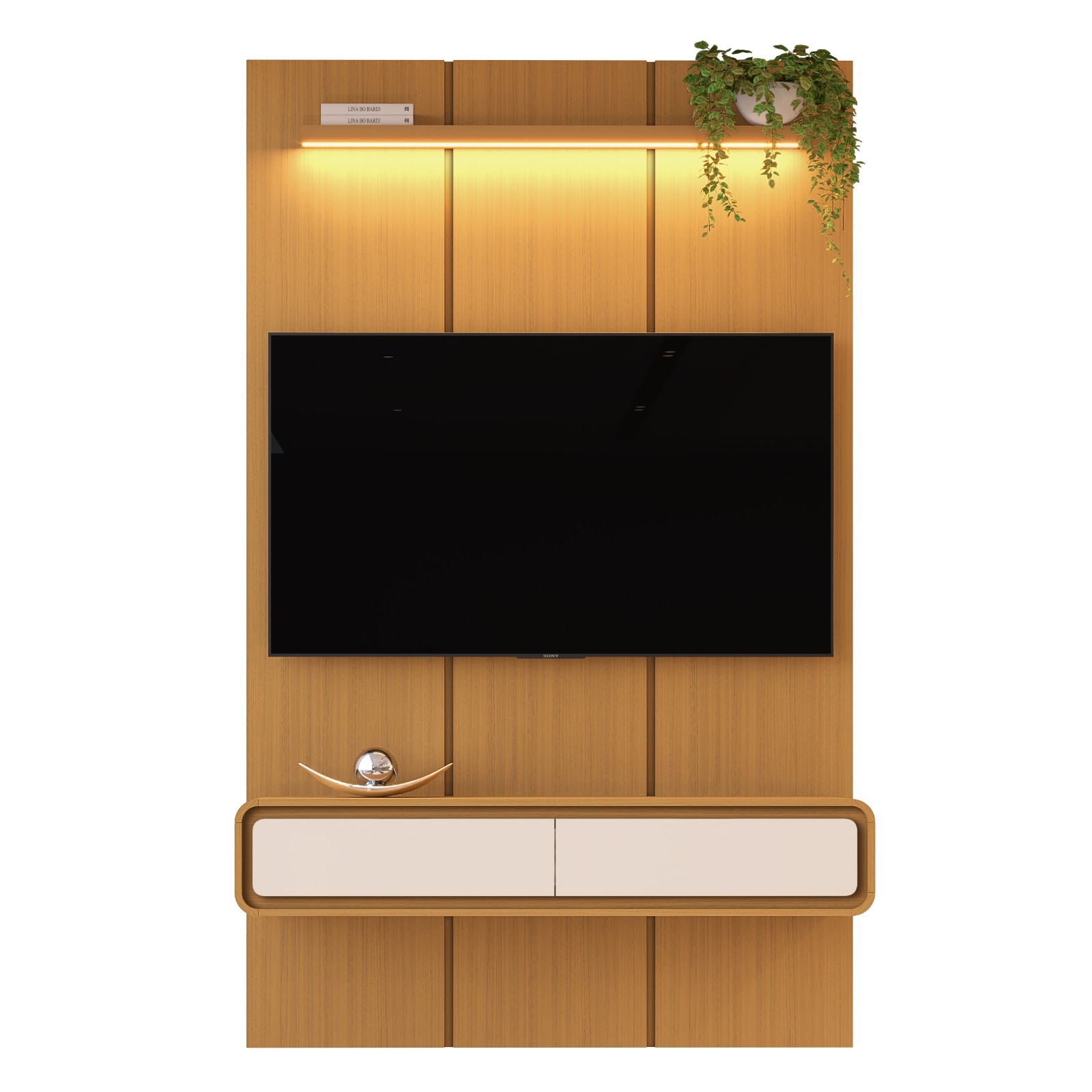 Galeria Home Suspenso Milano 1.40 - Cedro + Cedro/Off White