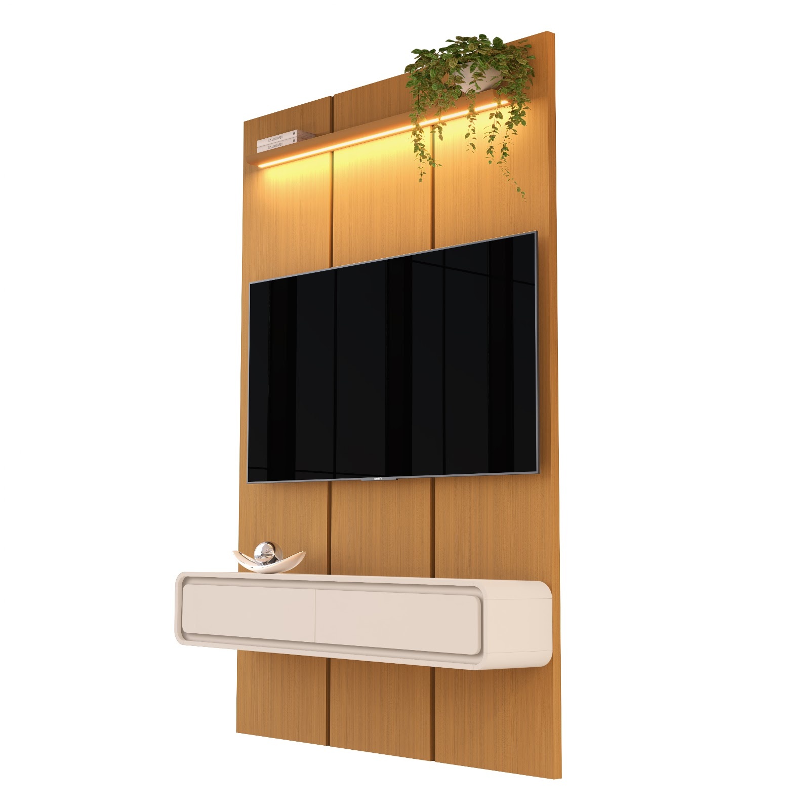 Galeria Home Suspenso Milano 1.40 - Cedro + Off White