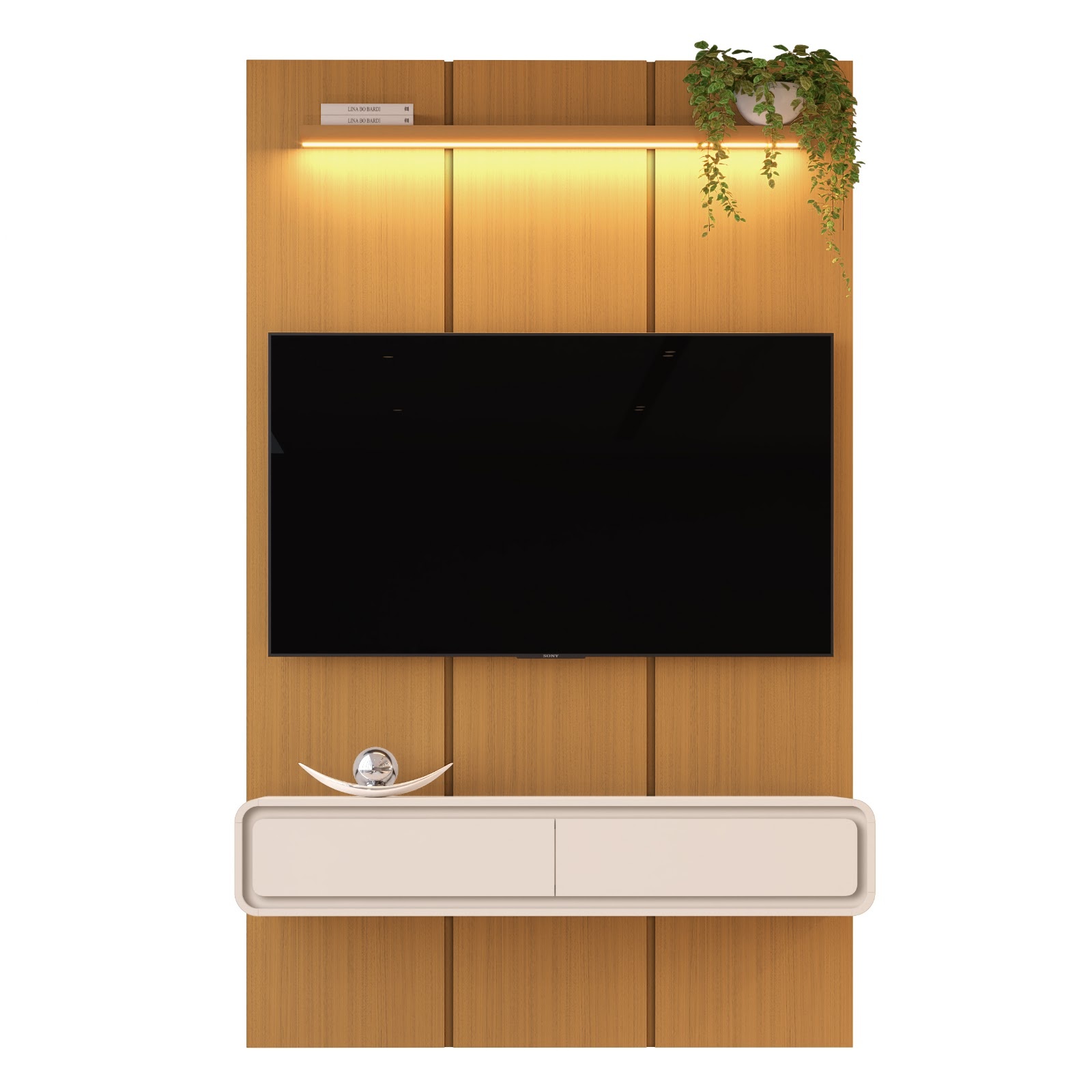 Galeria Home Suspenso Milano 1.40 - Cedro + Off White