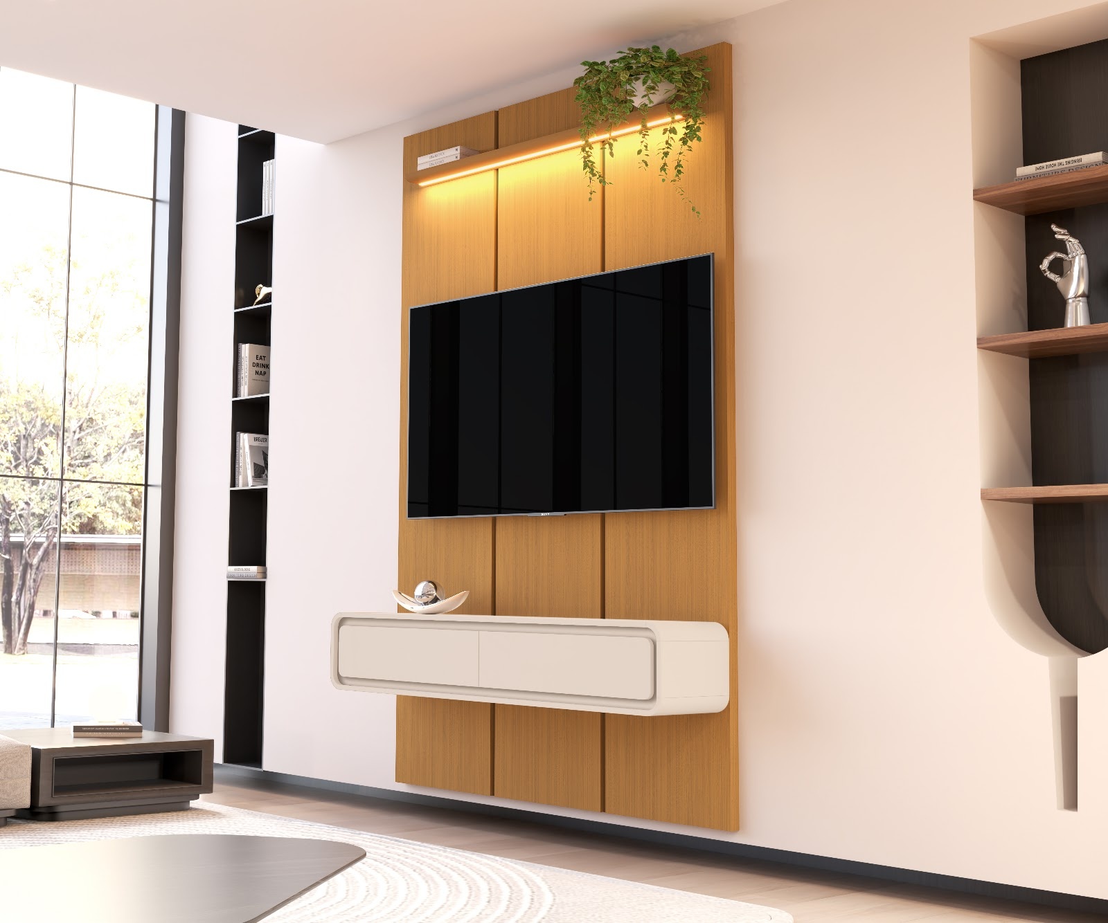Galeria Home Suspenso Milano 1.40 - Cedro + Off White