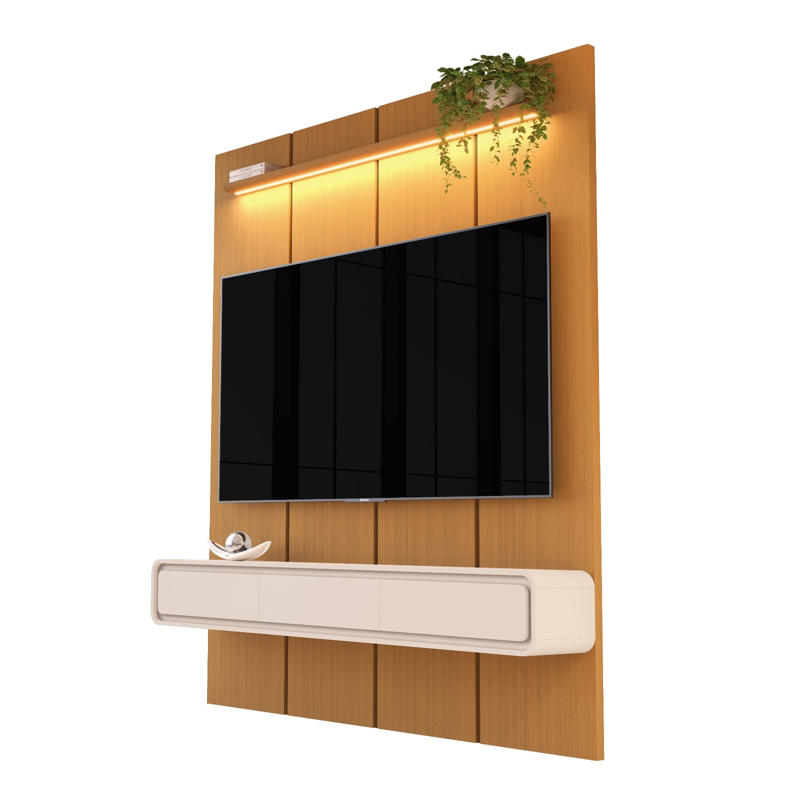 Galeria Home Suspenso Milano 1.80 - Cedro + Off White