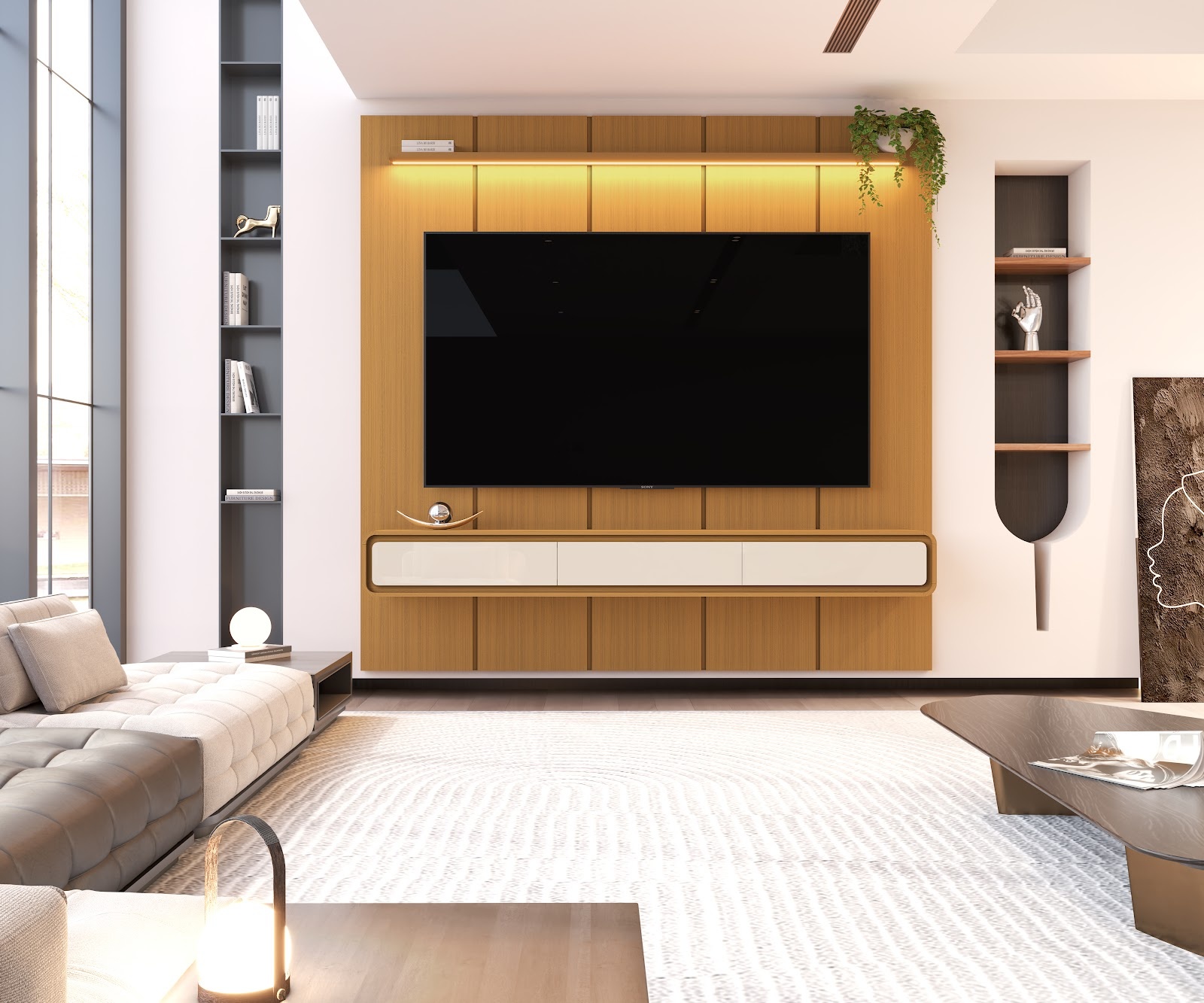 Galeria Home Suspenso Milano 2.25 - Cedro + Cedro/Off White