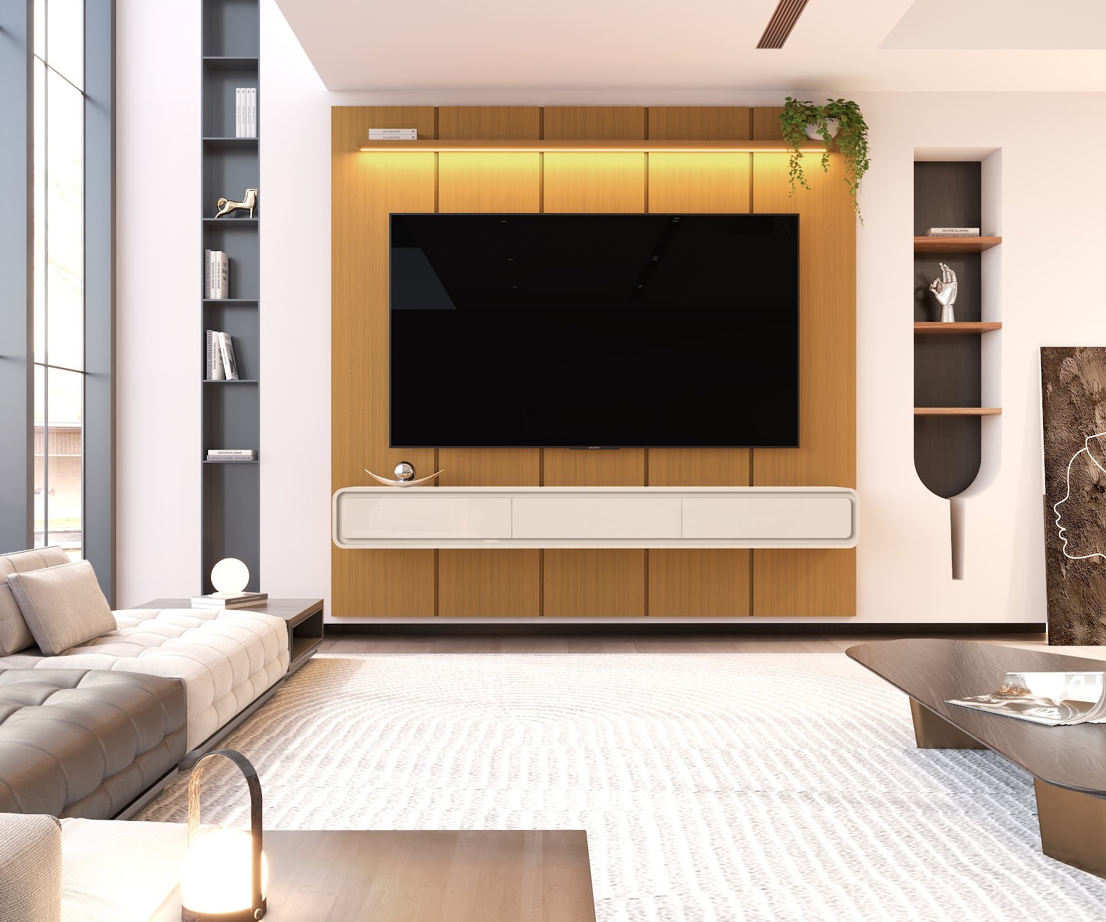 Galeria Home Suspenso Milano 2.25 - Cedro + Off White