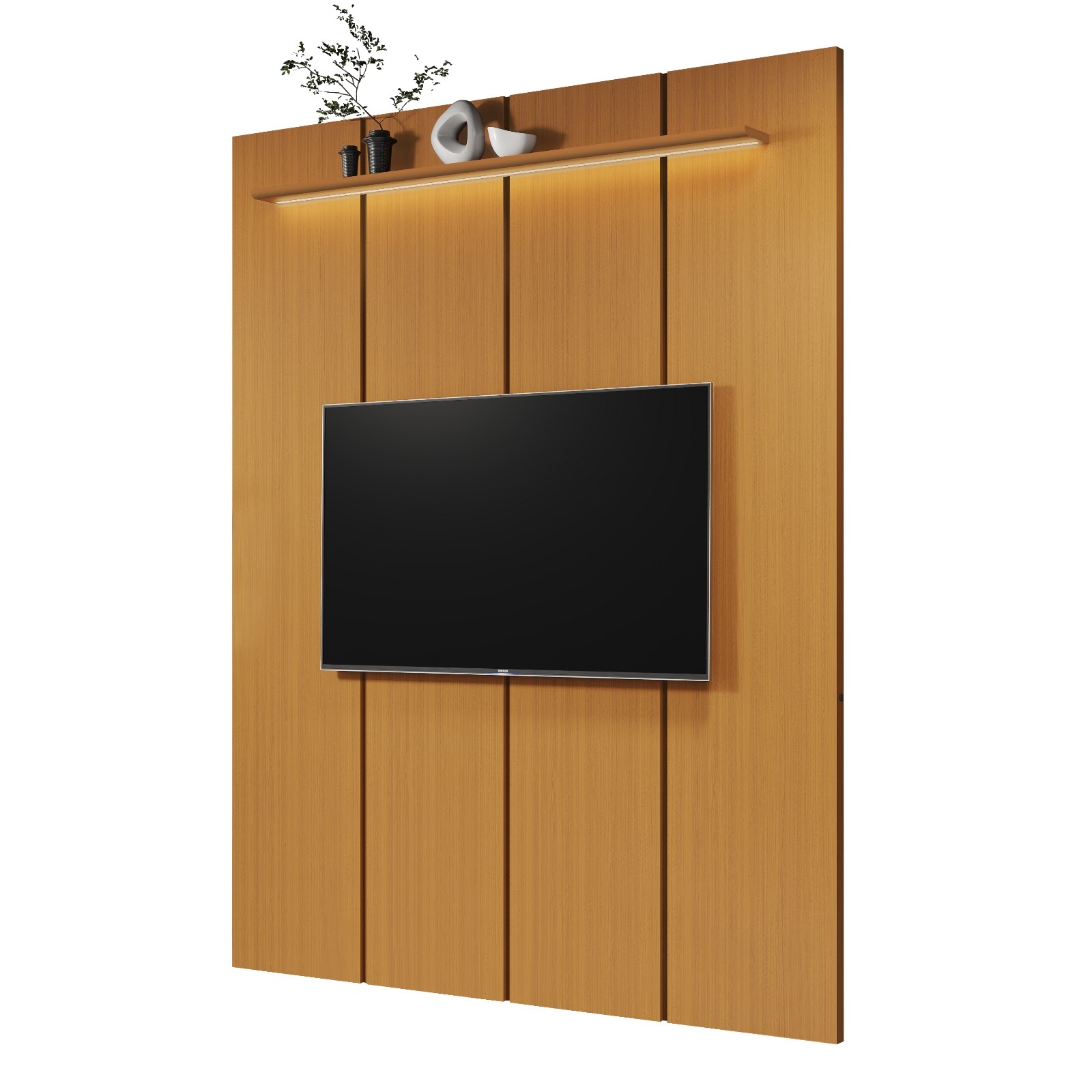 Galeria Painel Estone 1.80 com LED - Cedro