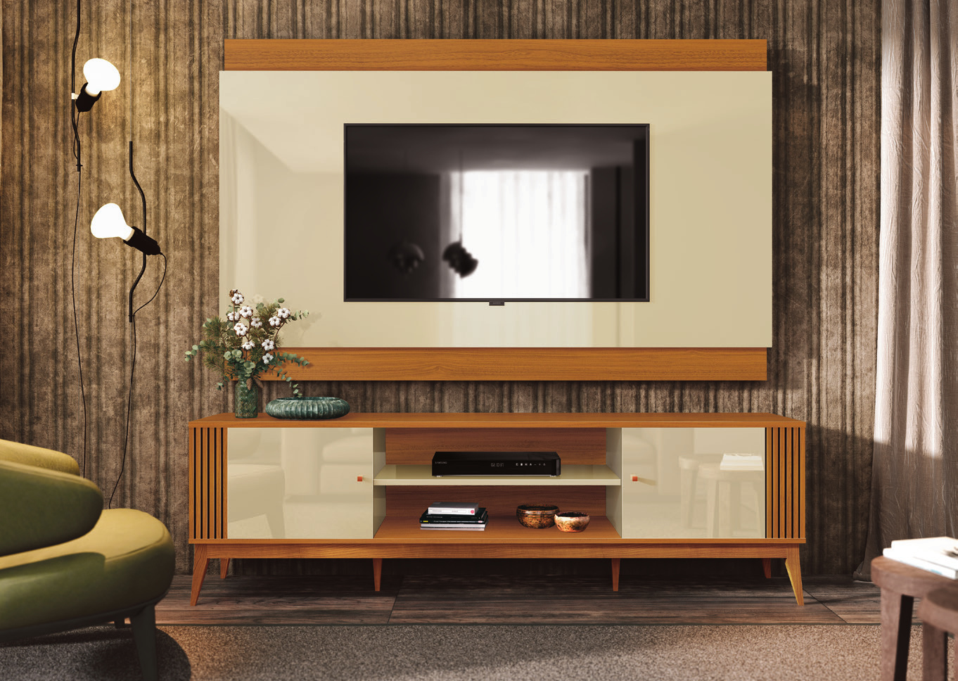 Galeria Rack Legacy 2.00 - Off White + Cedro
