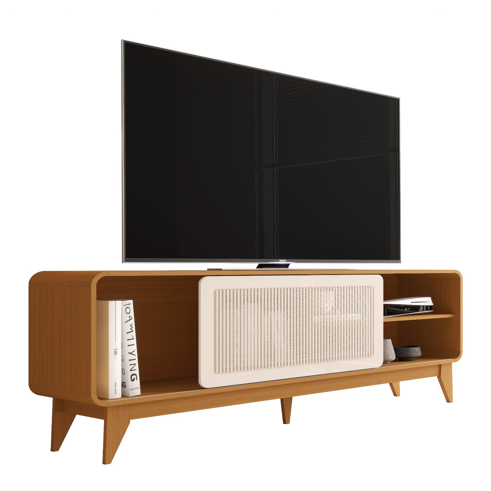 Galeria Rack Turini - Cedro + Off White