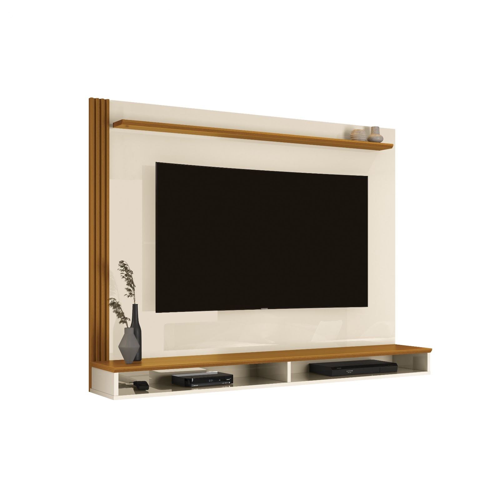 Galeria Painel Davos - Off White + Cedro