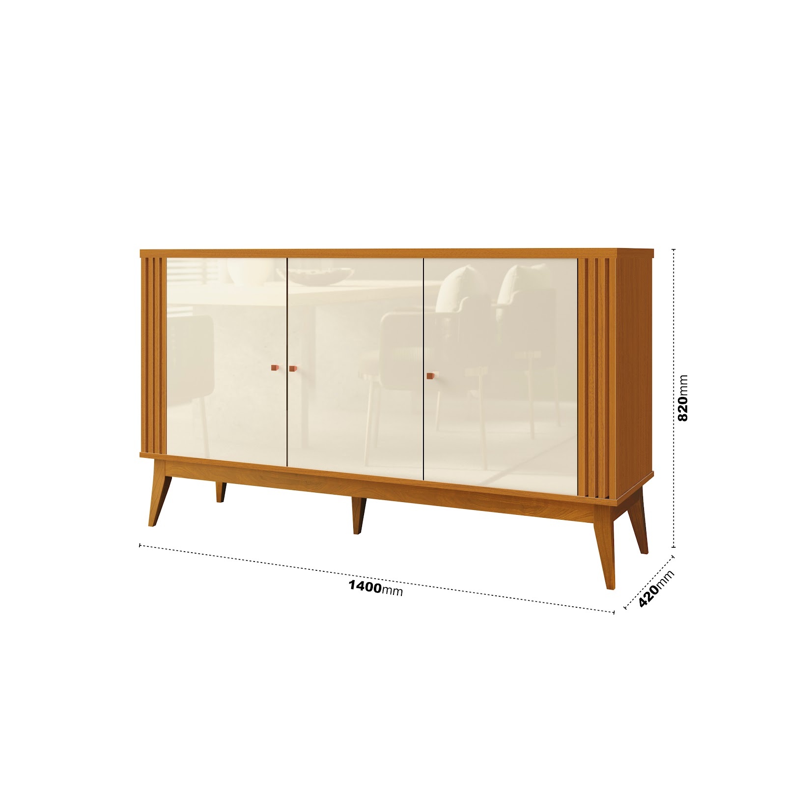 Galeria Buffet Argo 1.40 - Cedro + Off White