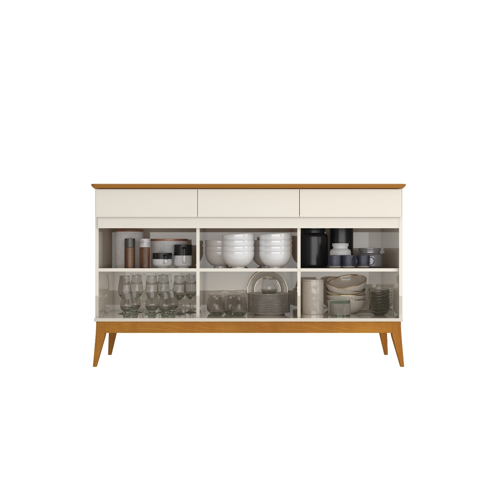 Galeria Buffet Magnum 1.40 - Off White + Cedro