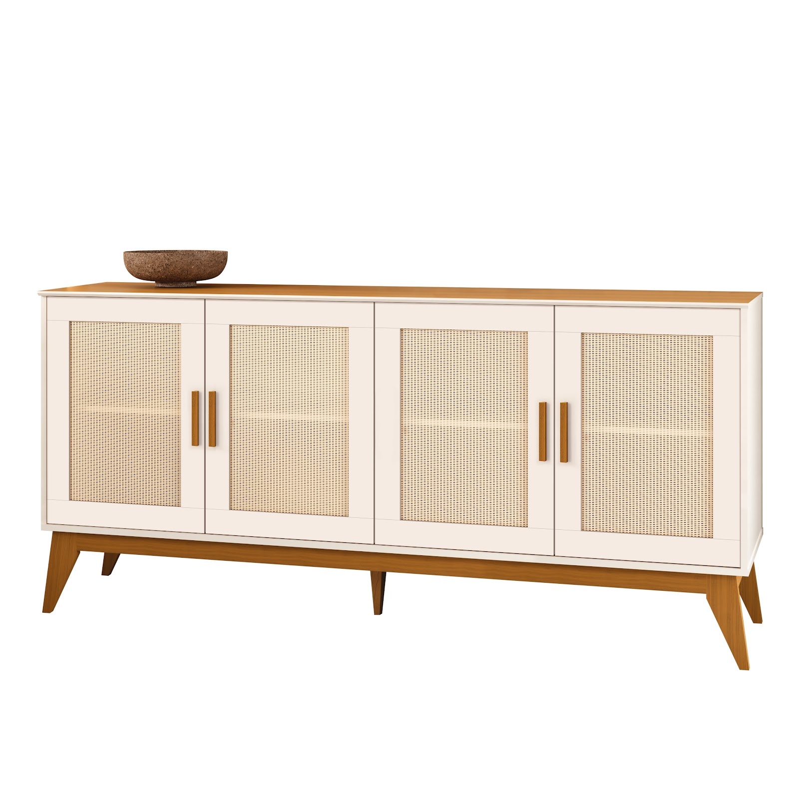 Galeria Buffet Andorra 4 Portas - Off White + Cedro