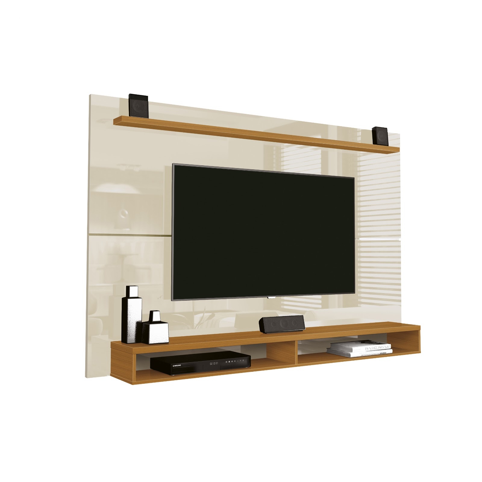 Galeria Painel Maxi - Off White + Cedro
