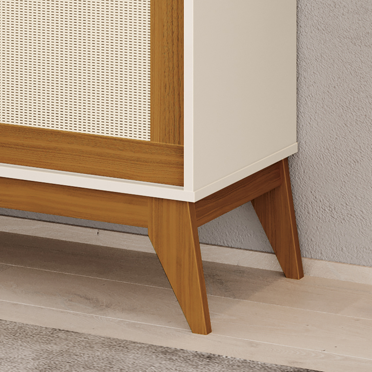 Galeria Rack Andros - Off White + Cedro