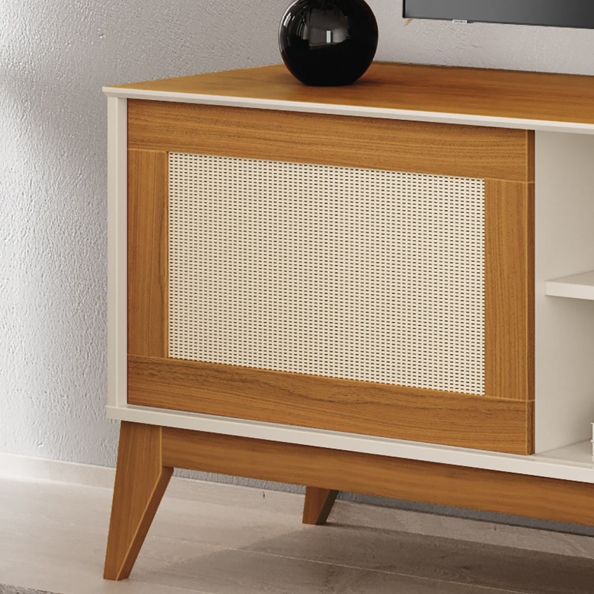 Galeria Rack Andros - Off White + Cedro