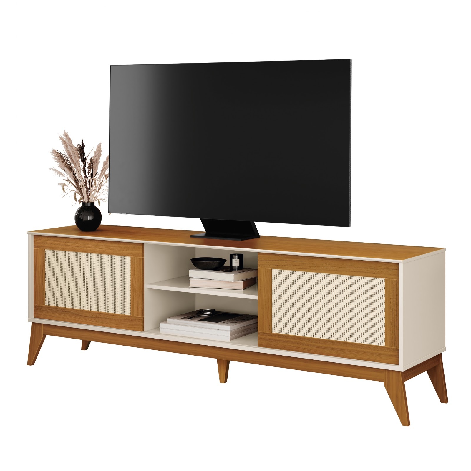 Galeria Rack Andros - Off White + Cedro