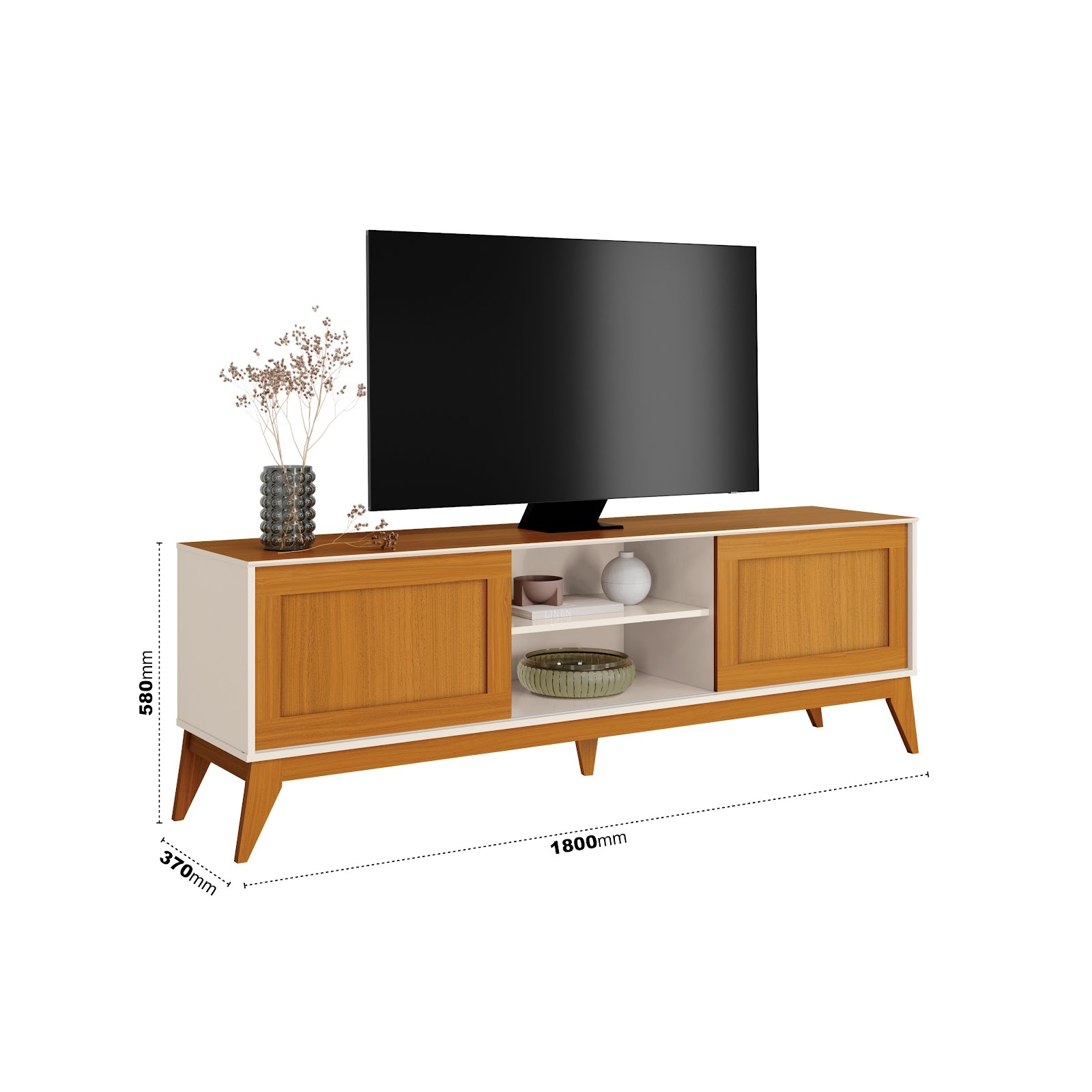 Galeria Rack King - Off White + Cedro