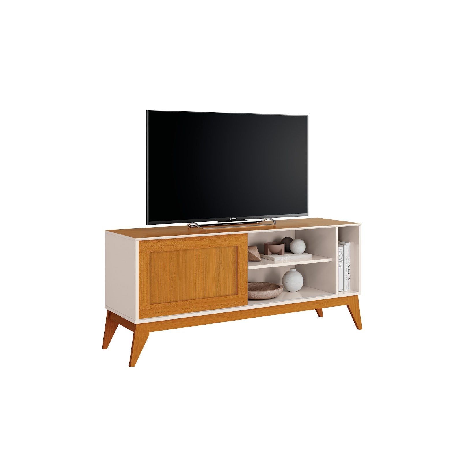 Galeria Rack Aruba - Off White + Cedro