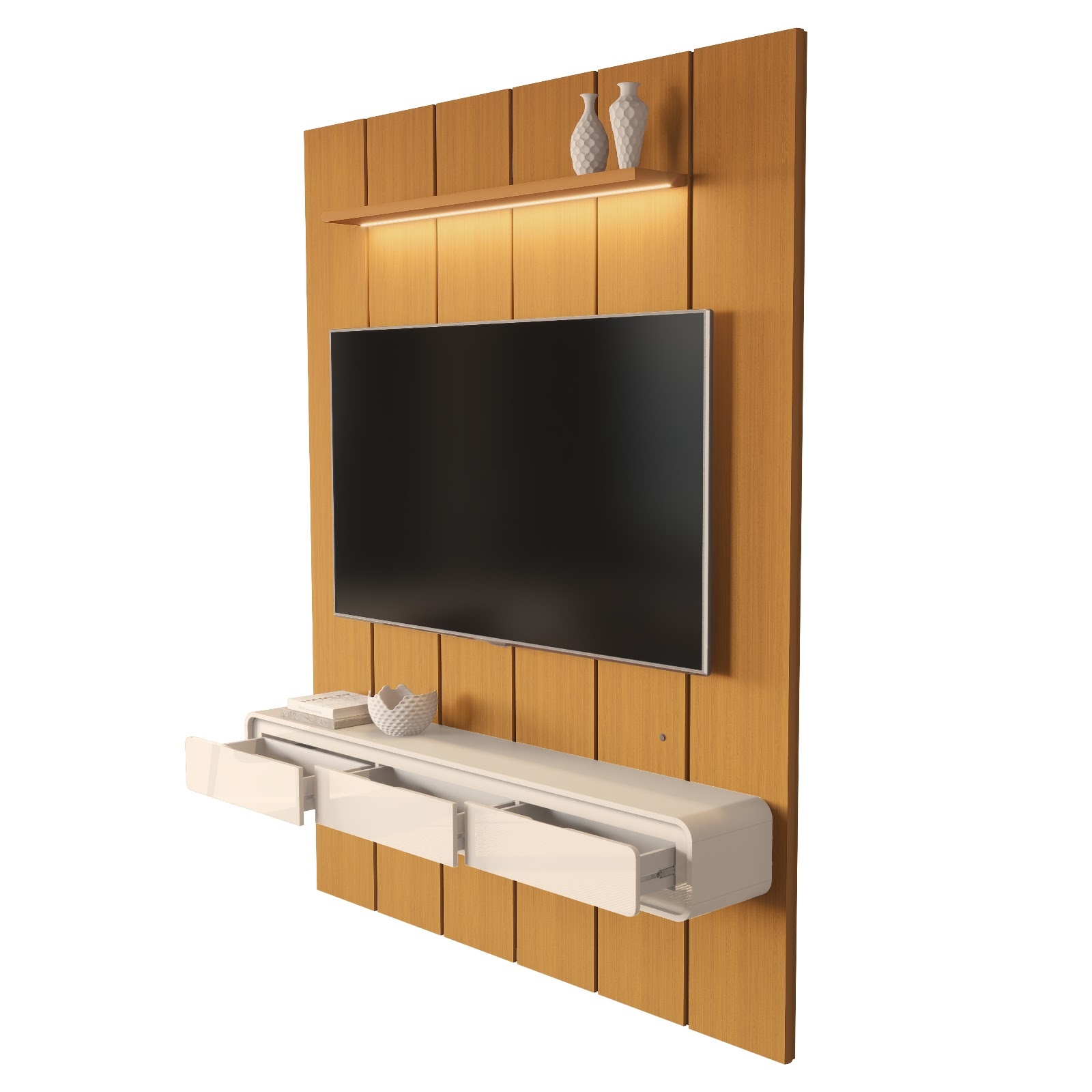 Galeria Home Suspenso Liv 1.80 - Cedro + Off White