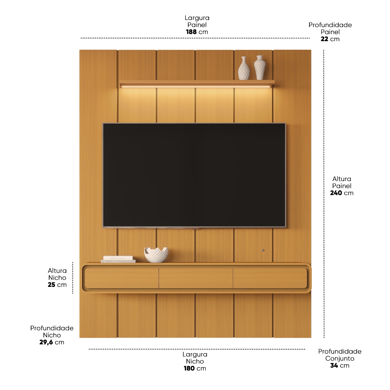 Galeria Home Suspenso Liv 1.80 - Cedro