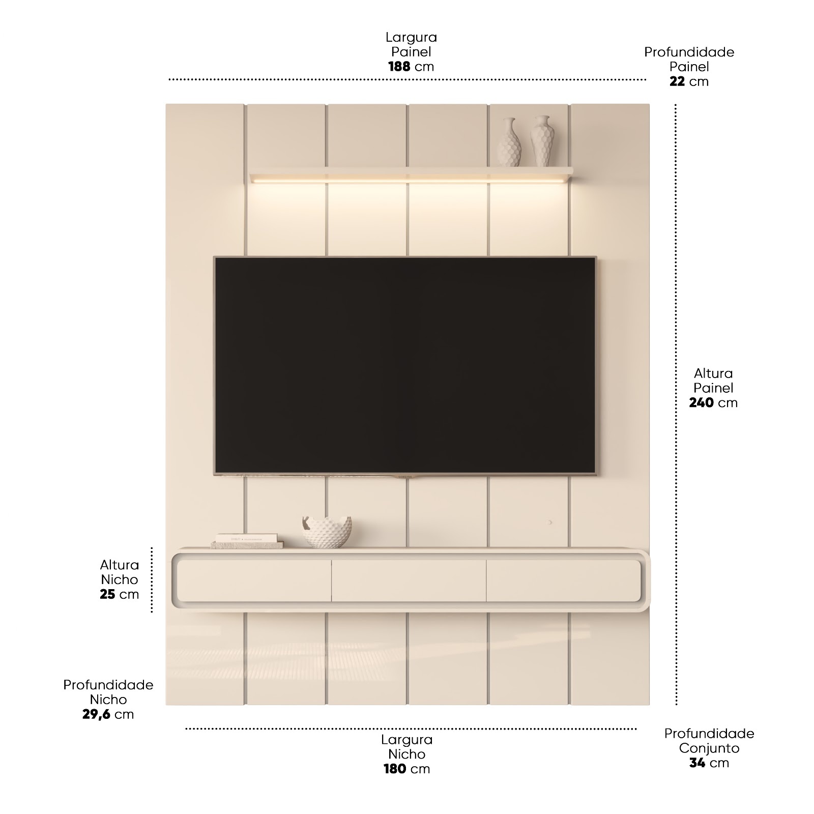 Galeria Home Suspenso Liv 1.80 - Off White