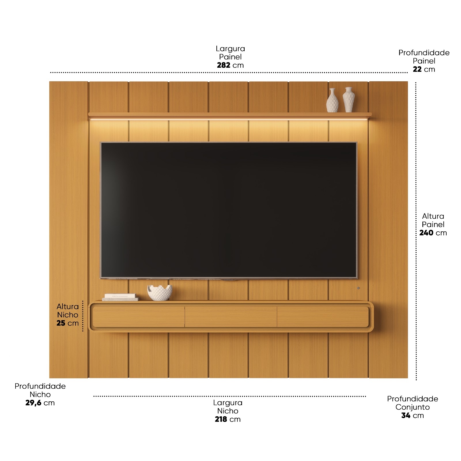 Galeria Home Suspenso Liv 2.80 - Cedro