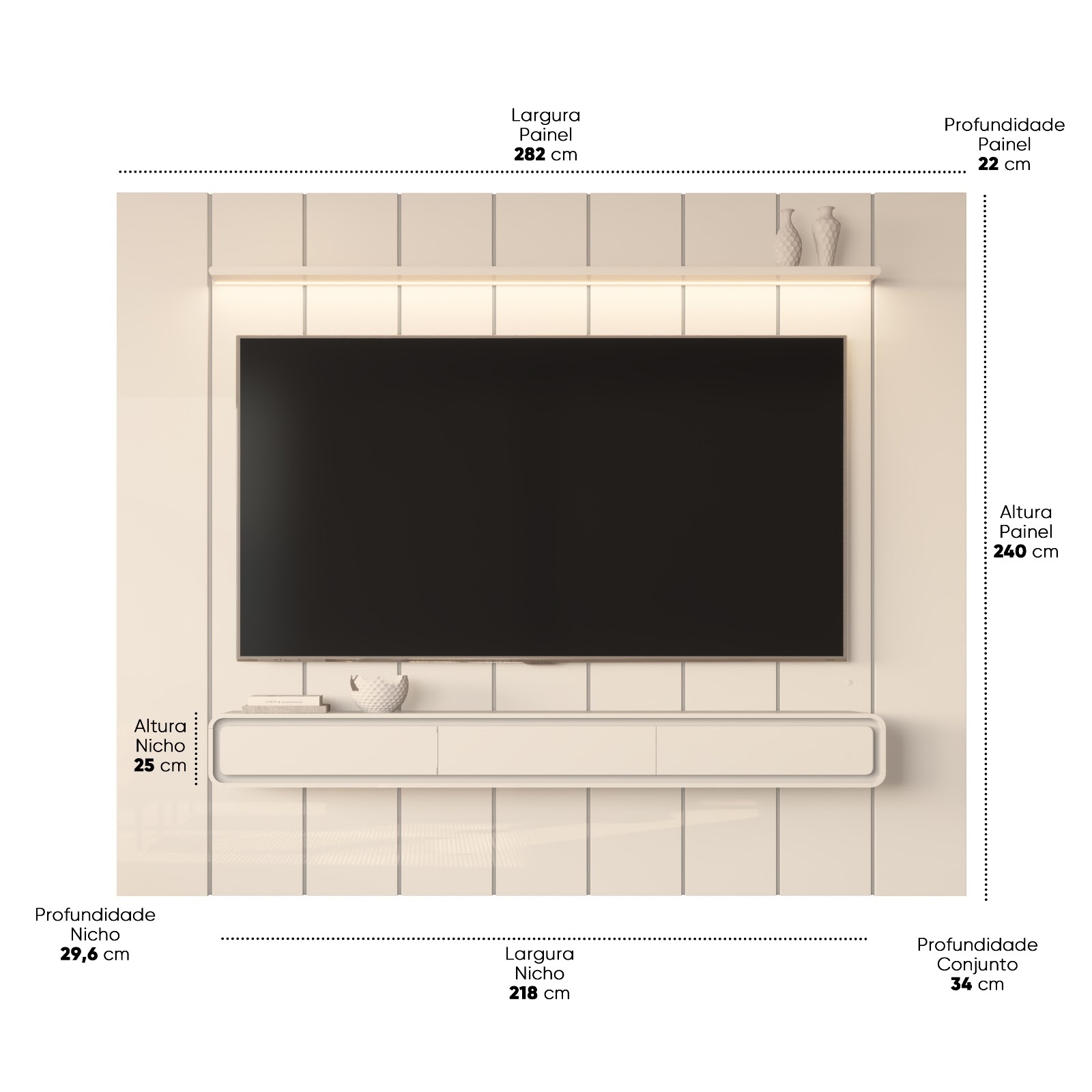 Galeria Home Suspenso Liv 2.80 - Off White