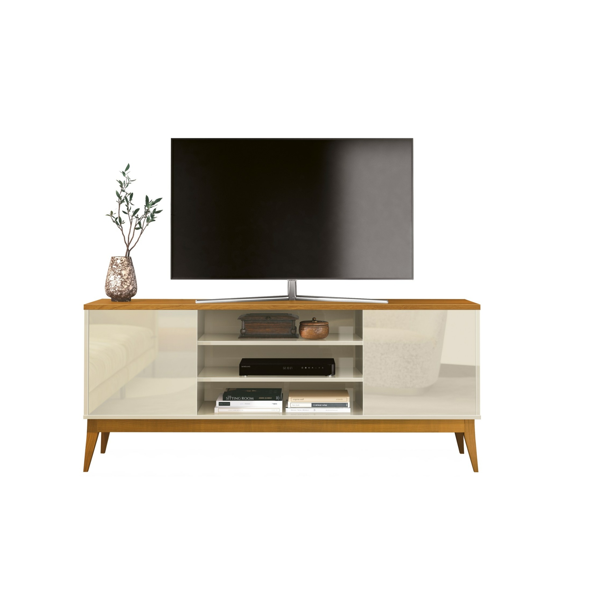 Galeria Rack Titan - Off White + Cedro