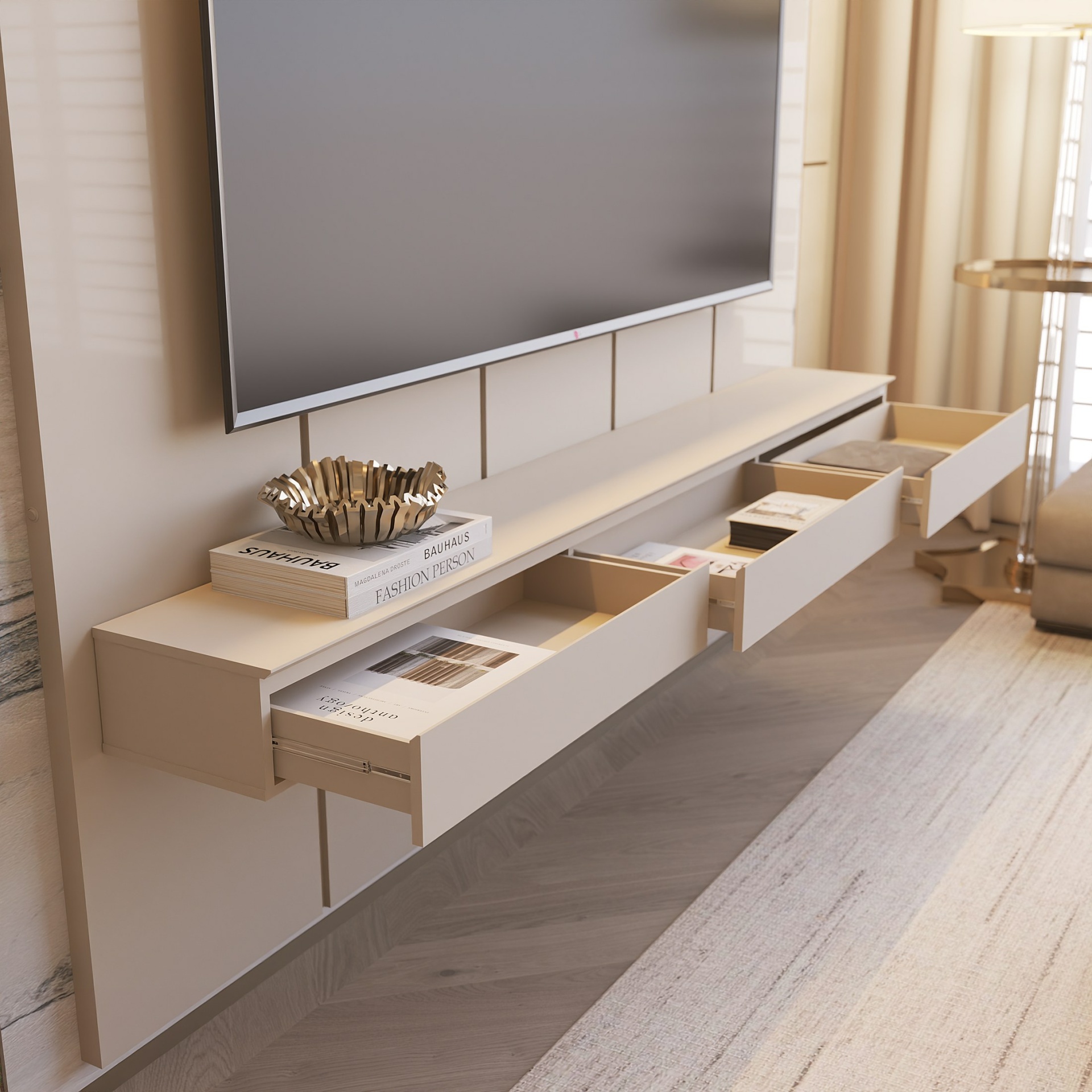 Galeria Home Suspenso Estone 2.25 com LED - Off White
