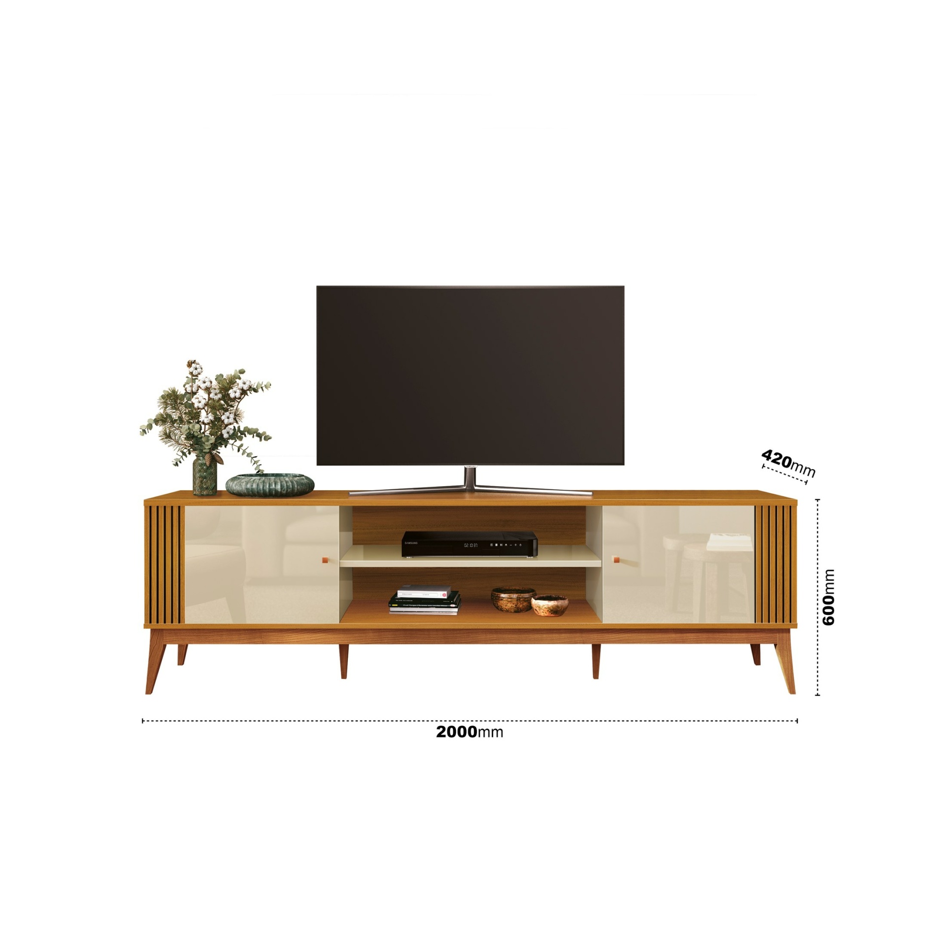 Galeria Rack Legacy 2.00 - Off White + Cedro